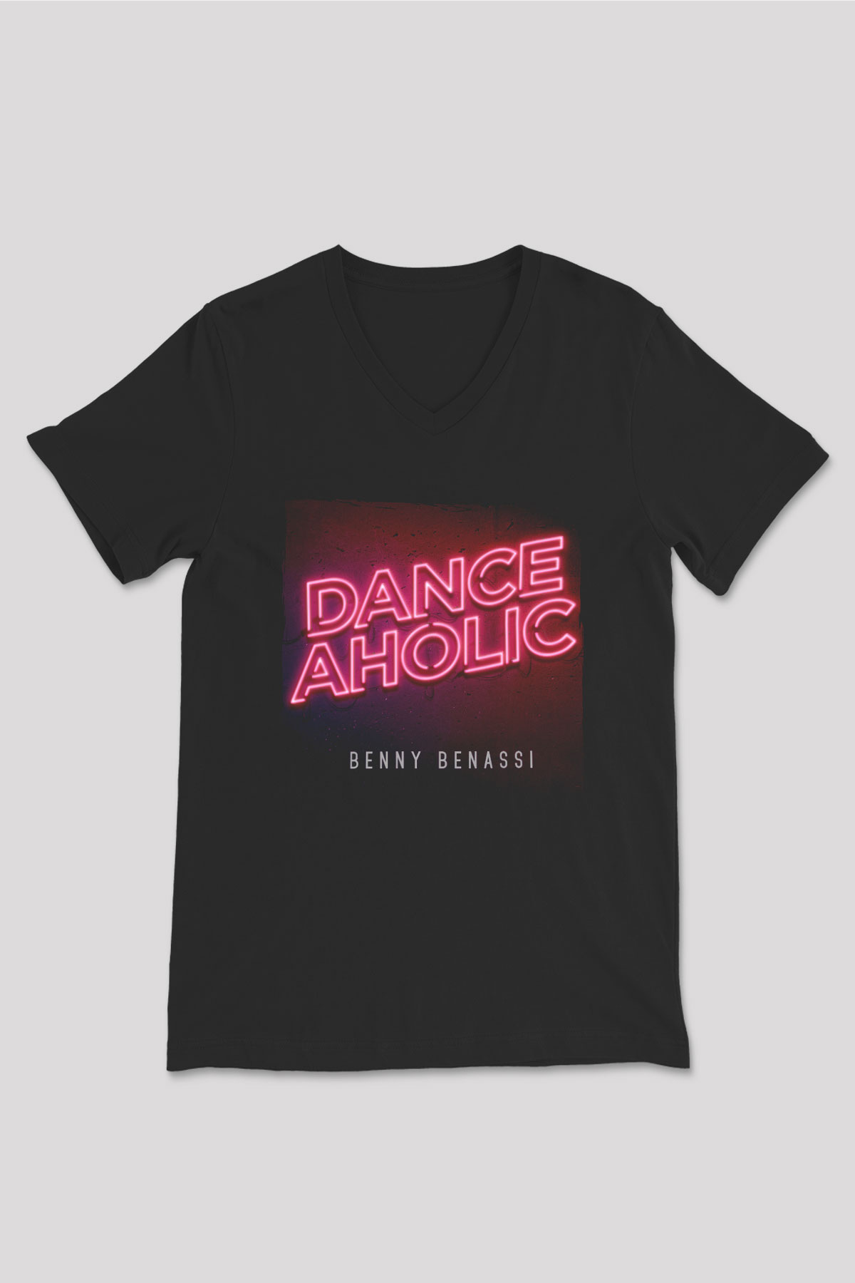 Benny Benassi Siyah Unisex V Yaka Tişört