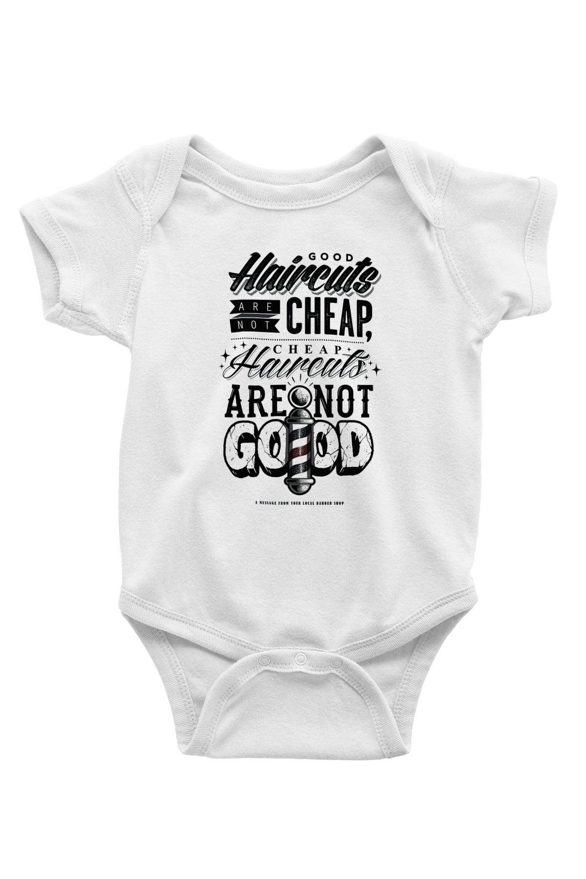 Berber Baskılı Beyaz Unisex Bebek Body - Zıbın