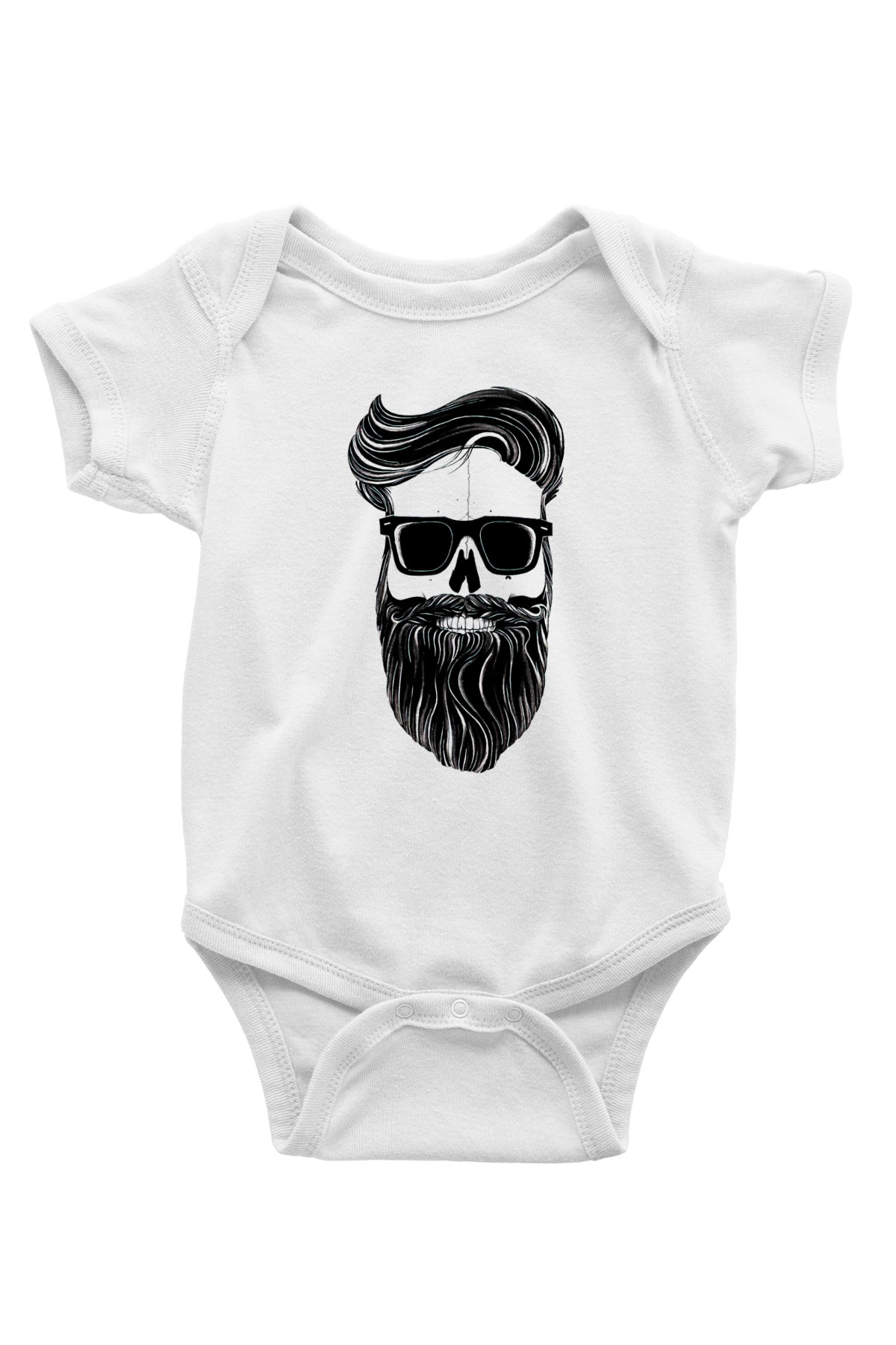 Berber Baskılı Beyaz Unisex Bebek Body - Zıbın