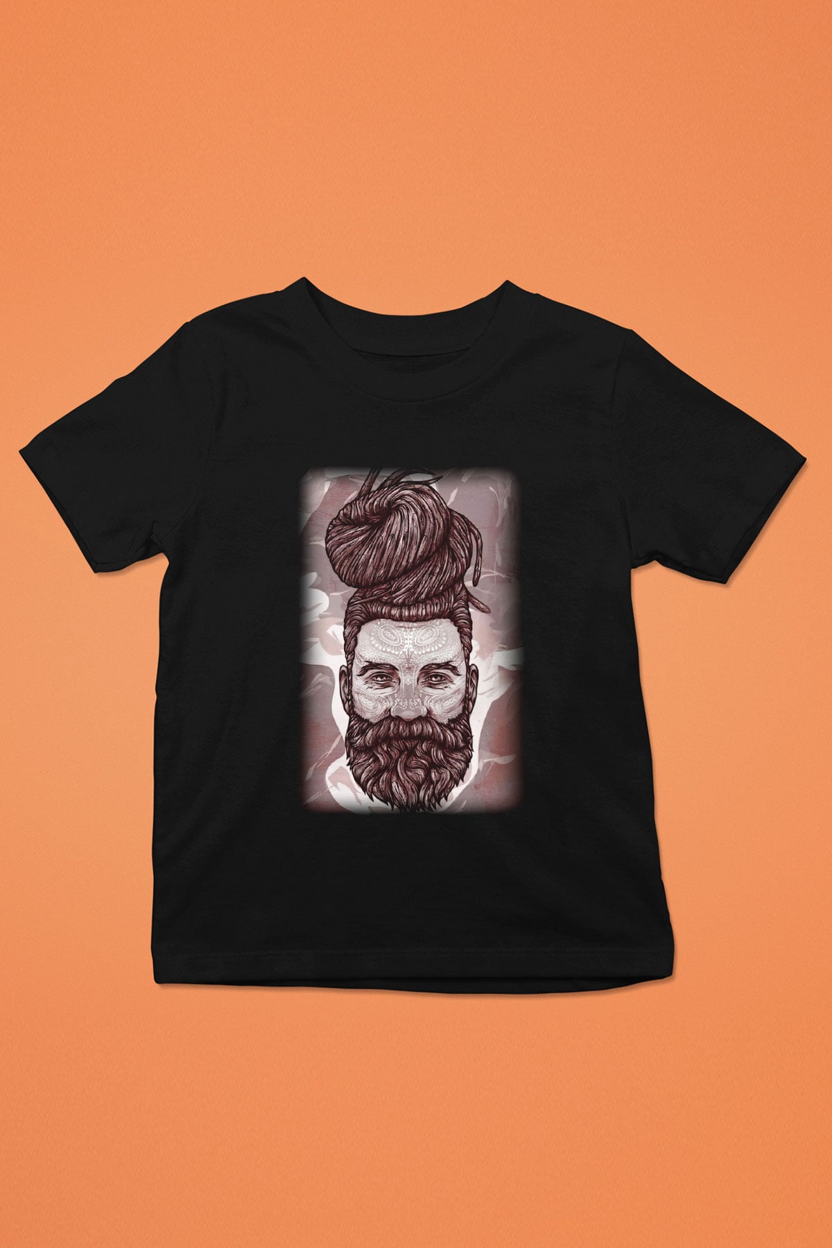 Berber Baskılı Siyah Unisex Çocuk Tişört