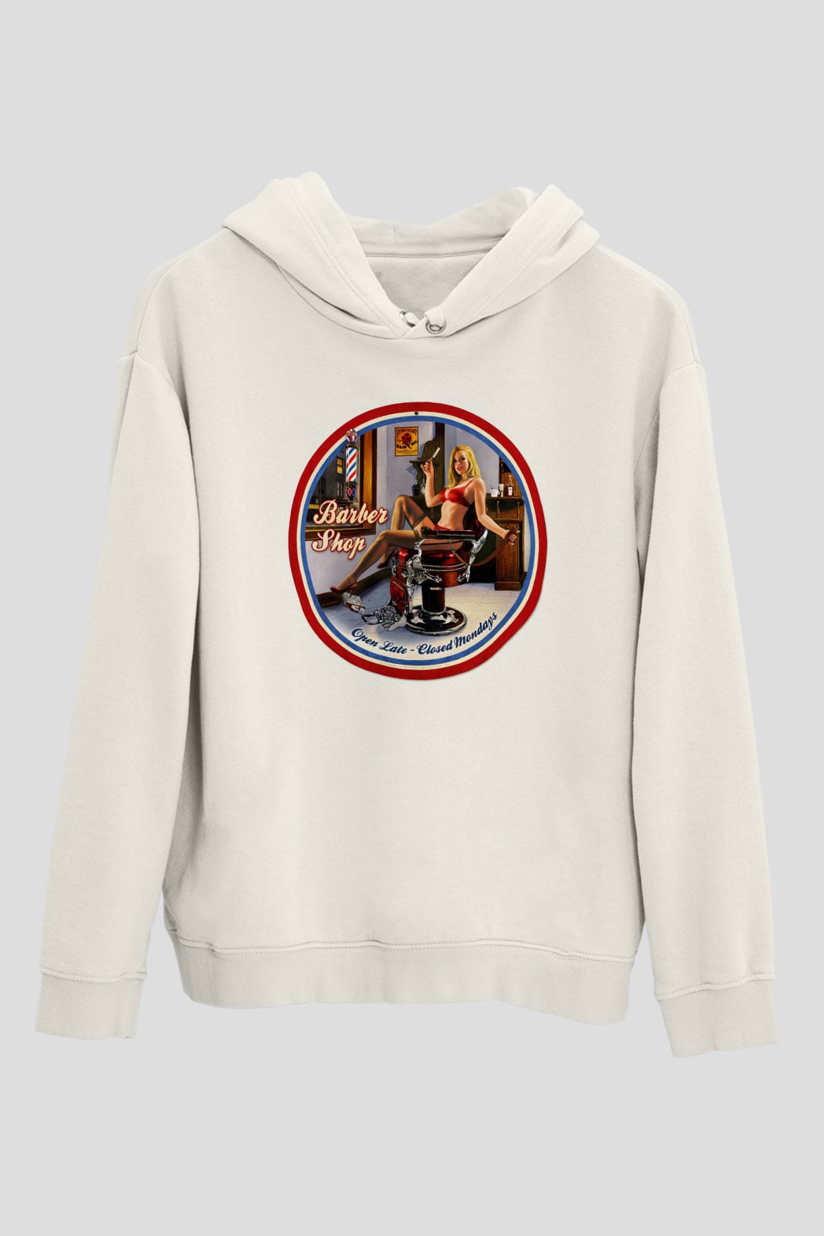 Berber Beyaz Unisex Kapşonlu Sweatshirt