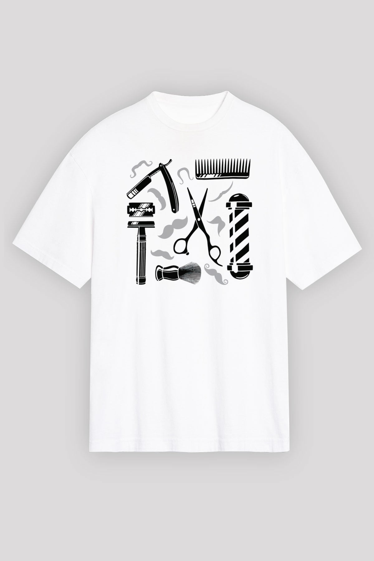 Berber Beyaz Unisex Oversize Tişört T-Shirt