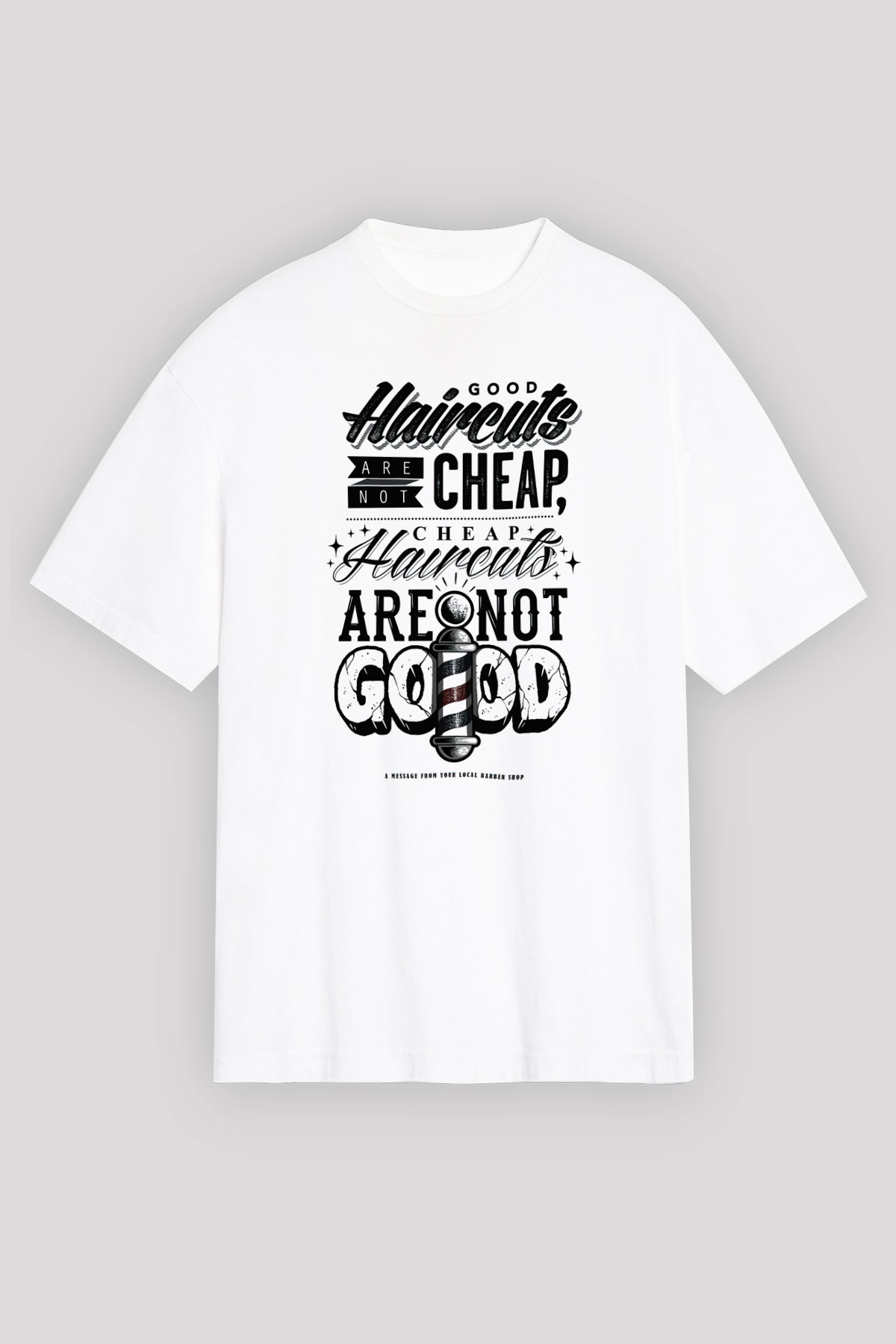 Berber Beyaz Unisex Oversize Tişört T-Shirt
