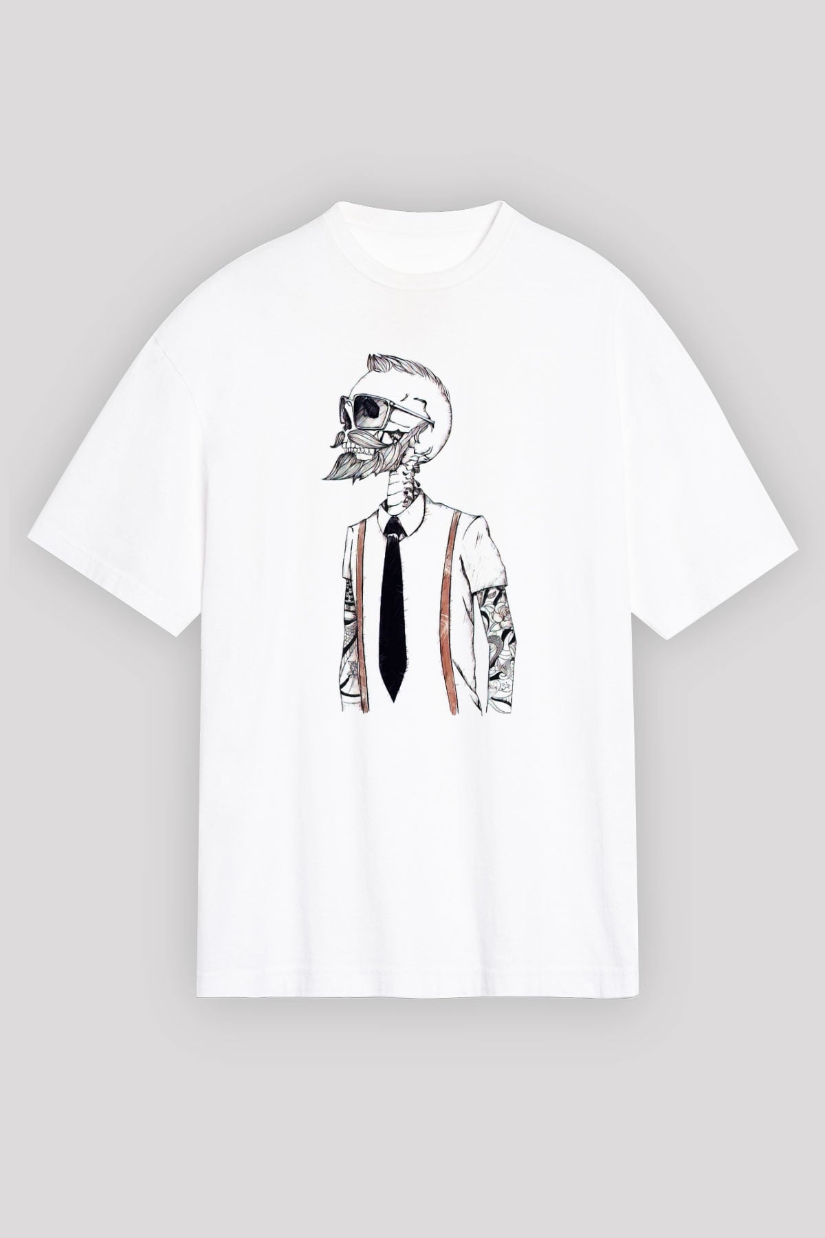 Berber Beyaz Unisex Oversize Tişört T-Shirt