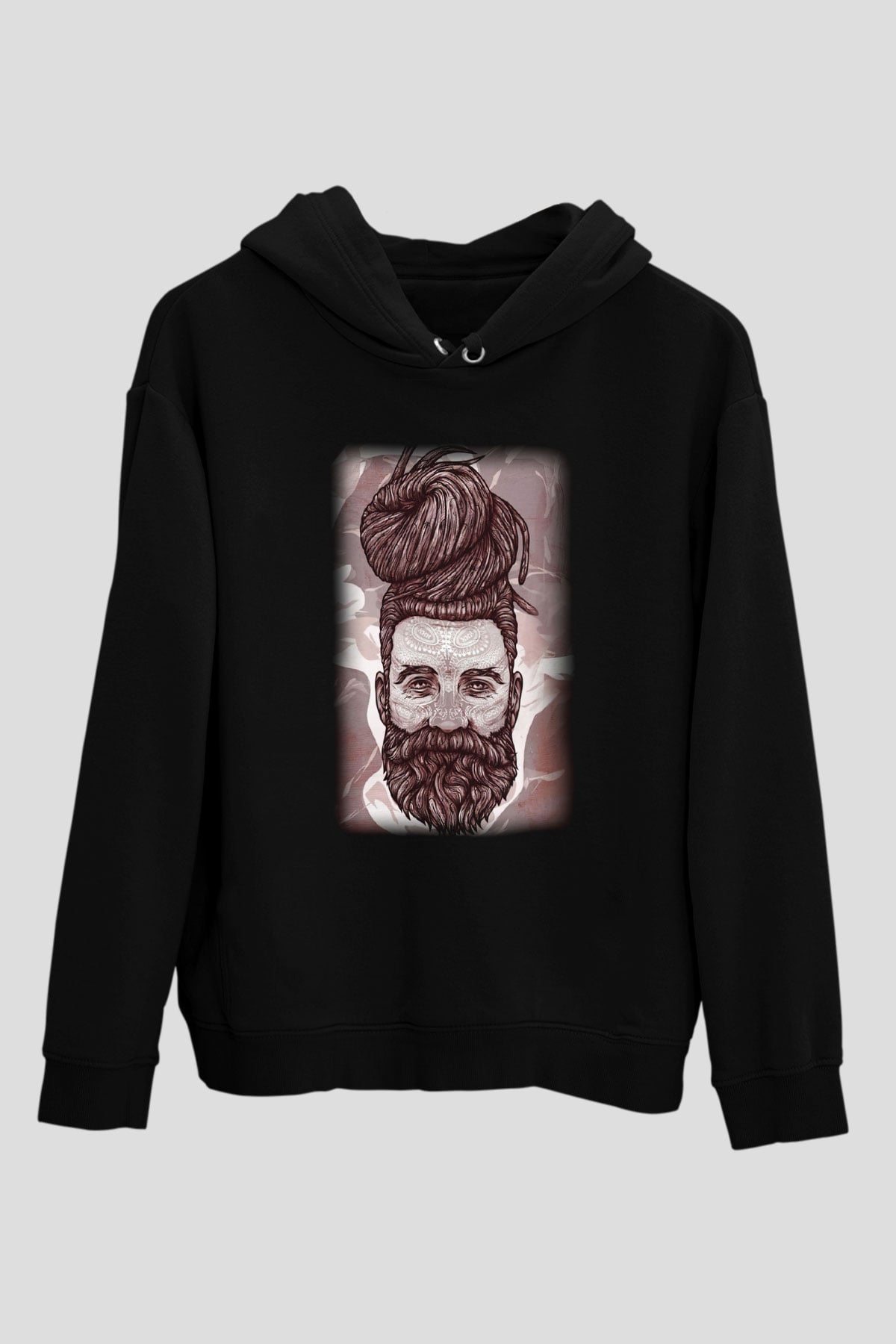 Berber Siyah Unisex Kapşonlu Sweatshirt