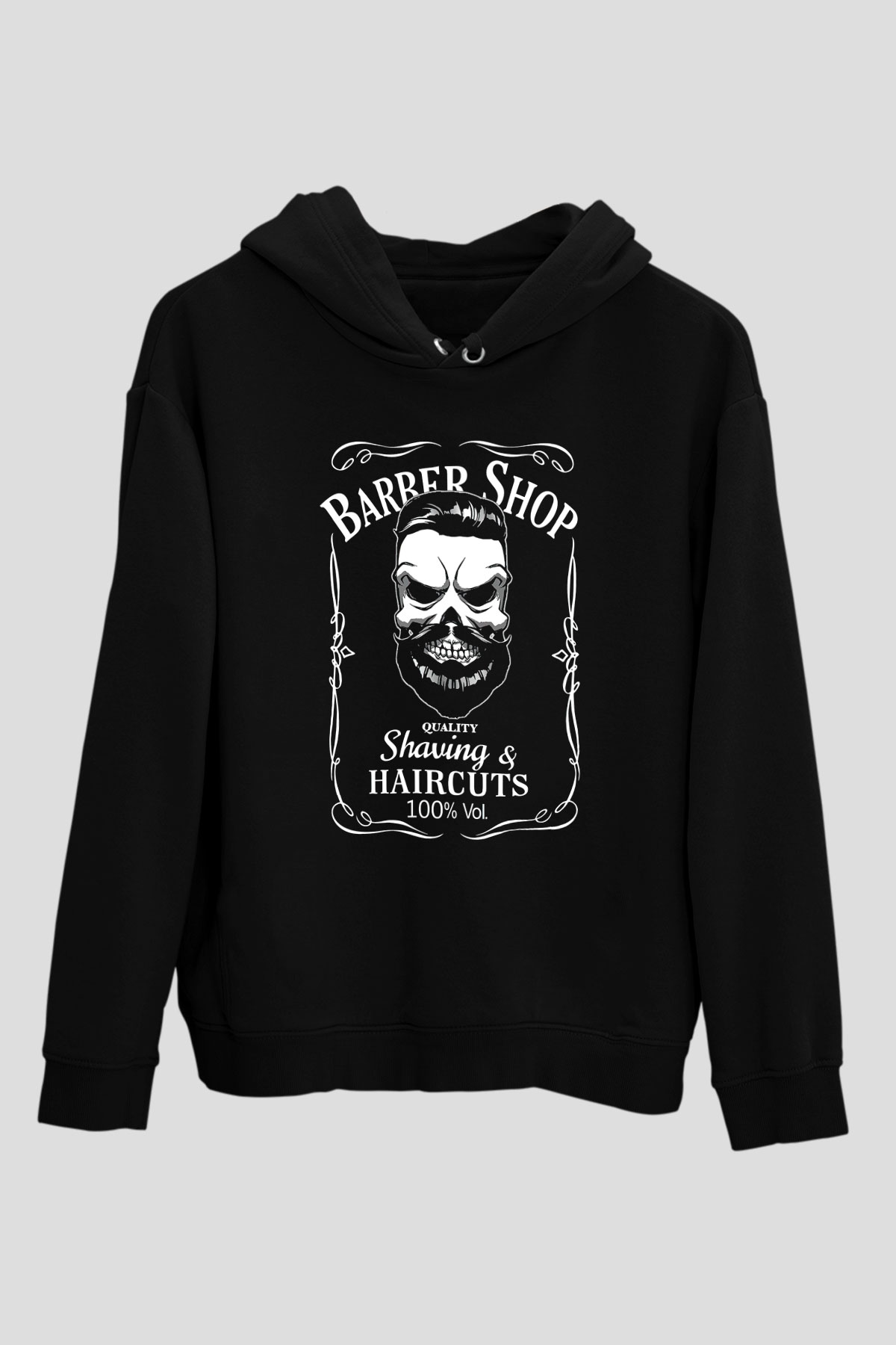Berber Siyah Unisex Kapşonlu Sweatshirt