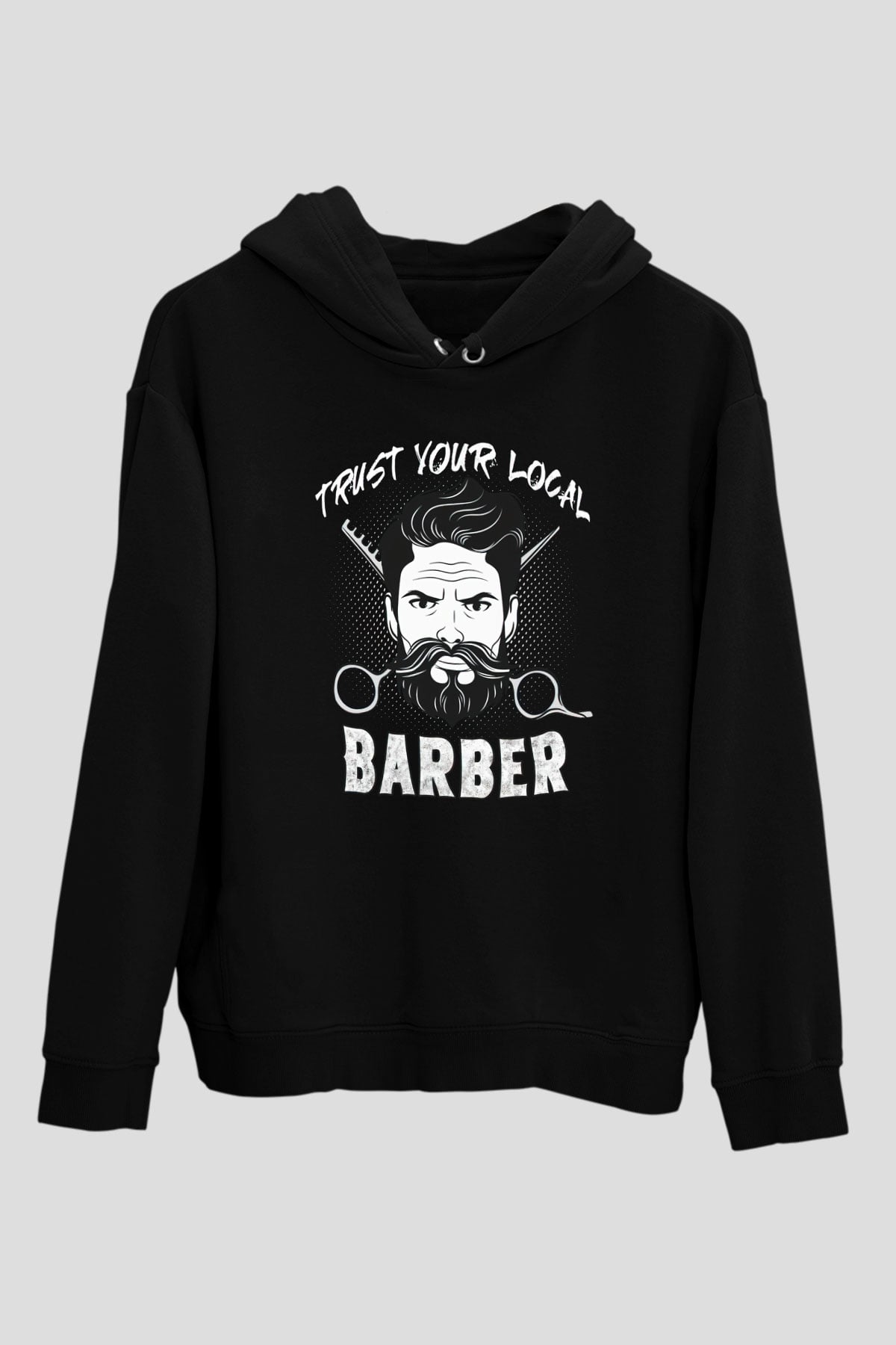 Berber Siyah Unisex Kapüşonlu Sweatshirt