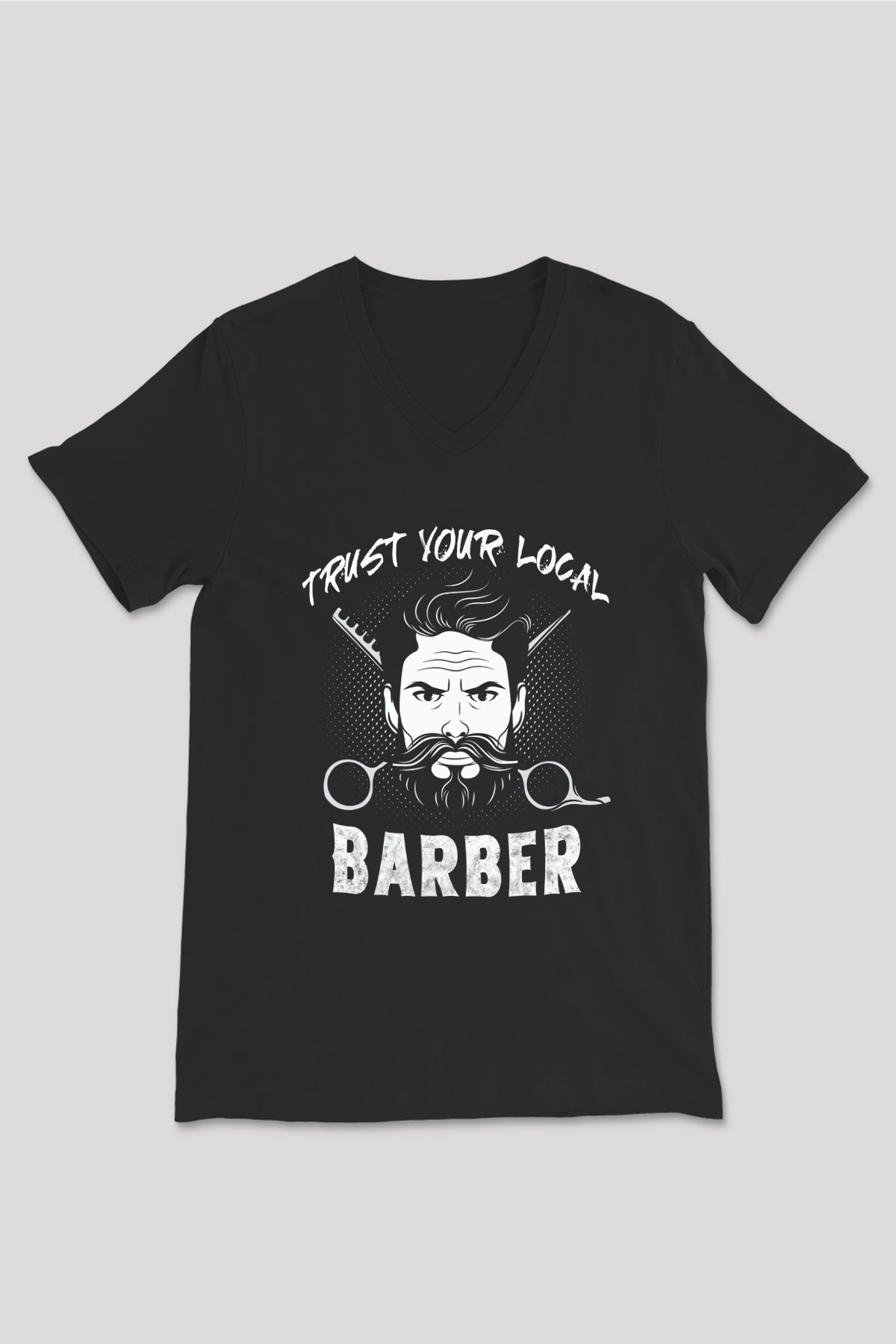 Berber Siyah Unisex V Yaka Tişört