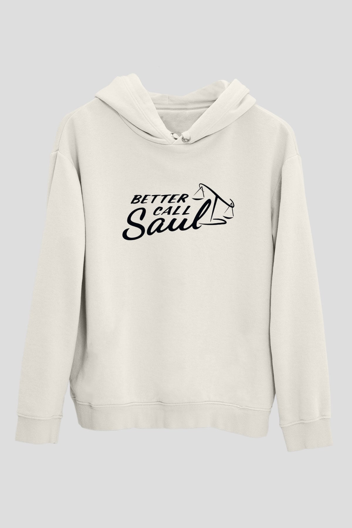 Better Call Saul Beyaz Unisex Kapşonlu Sweatshirt