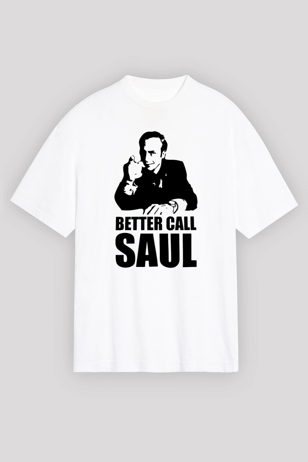 Better Call Saul Beyaz Unisex Oversize Tişört T-Shirt