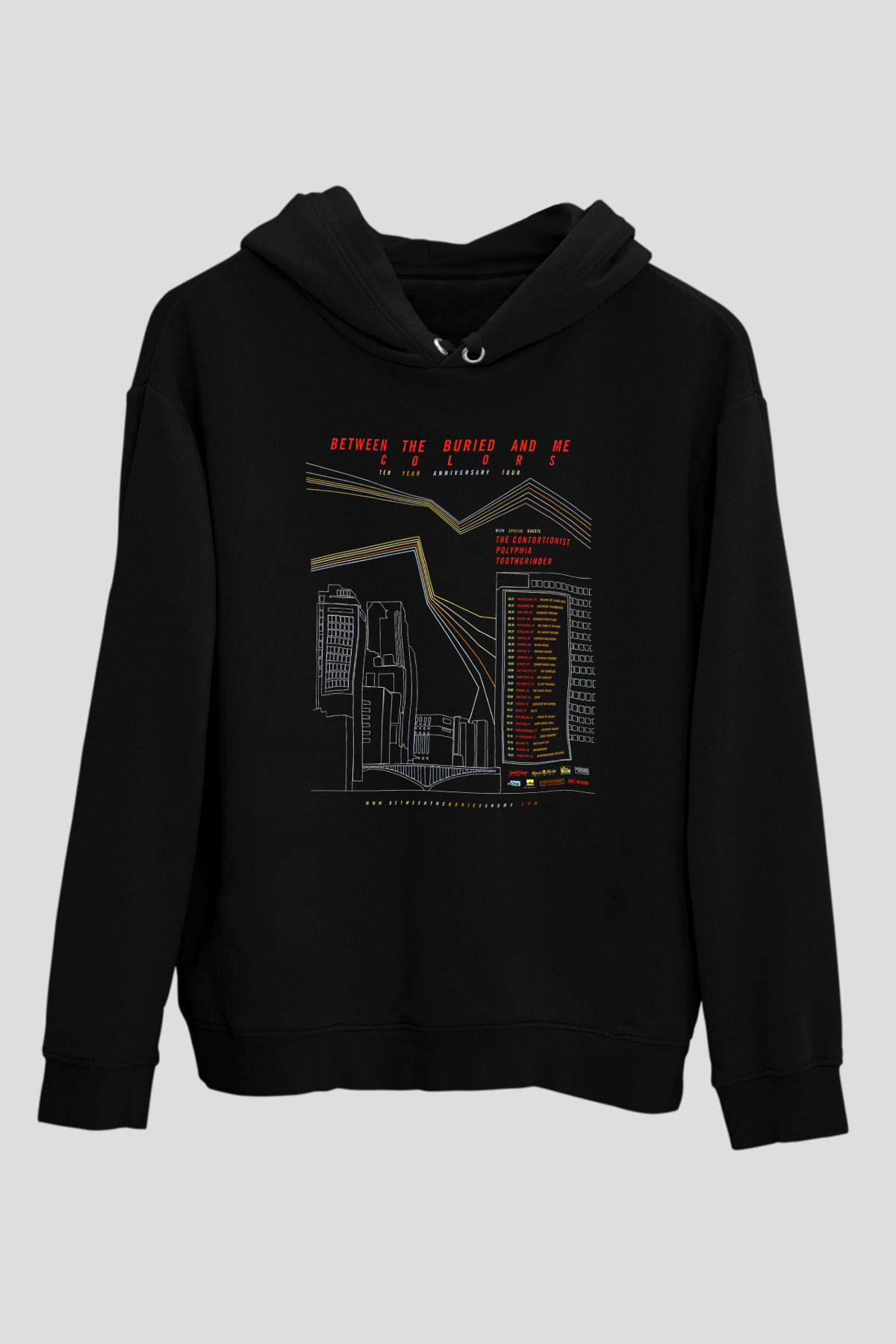 Between The Buried And Me Baskılı Unisex Siyah Kapüşonlu Sweatshirt