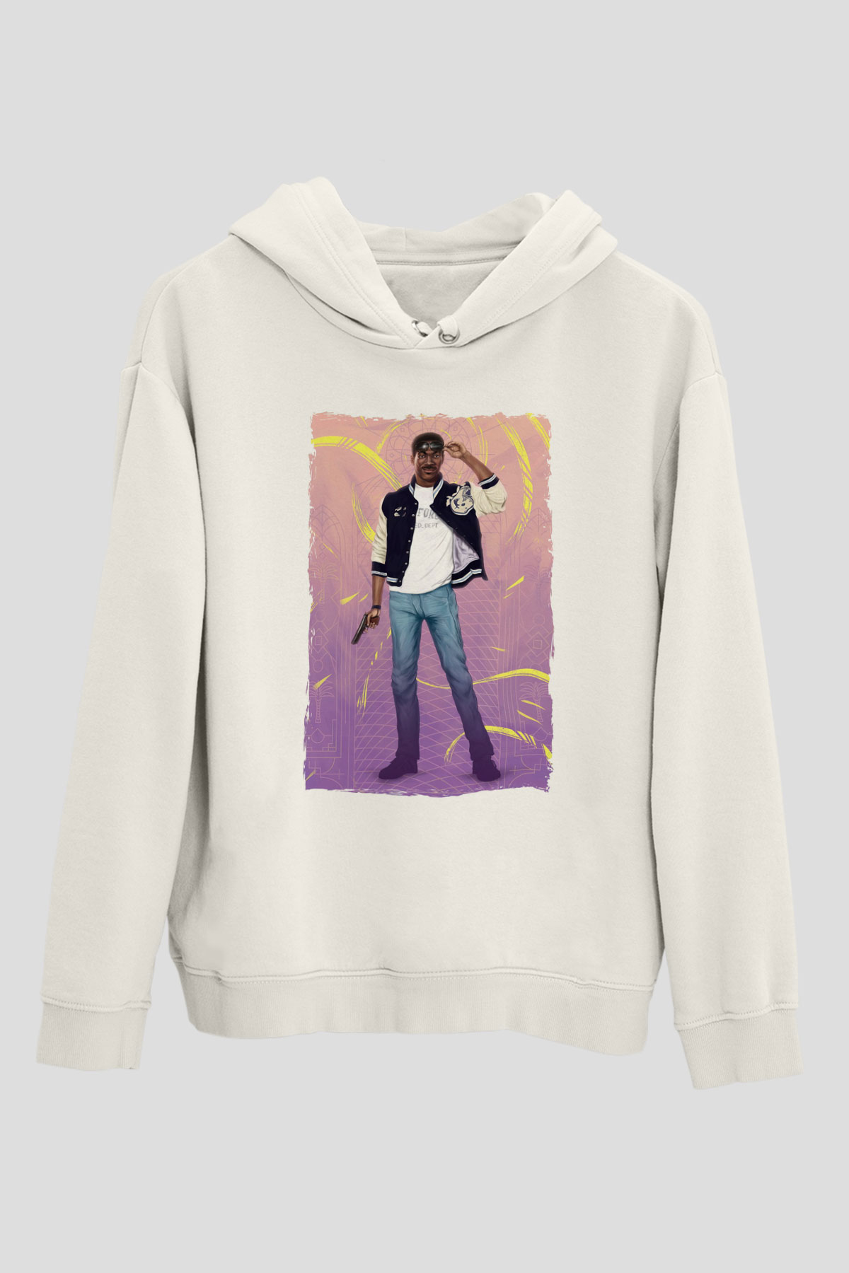 Beverly Hills Cop Beyaz Unisex Hoodie