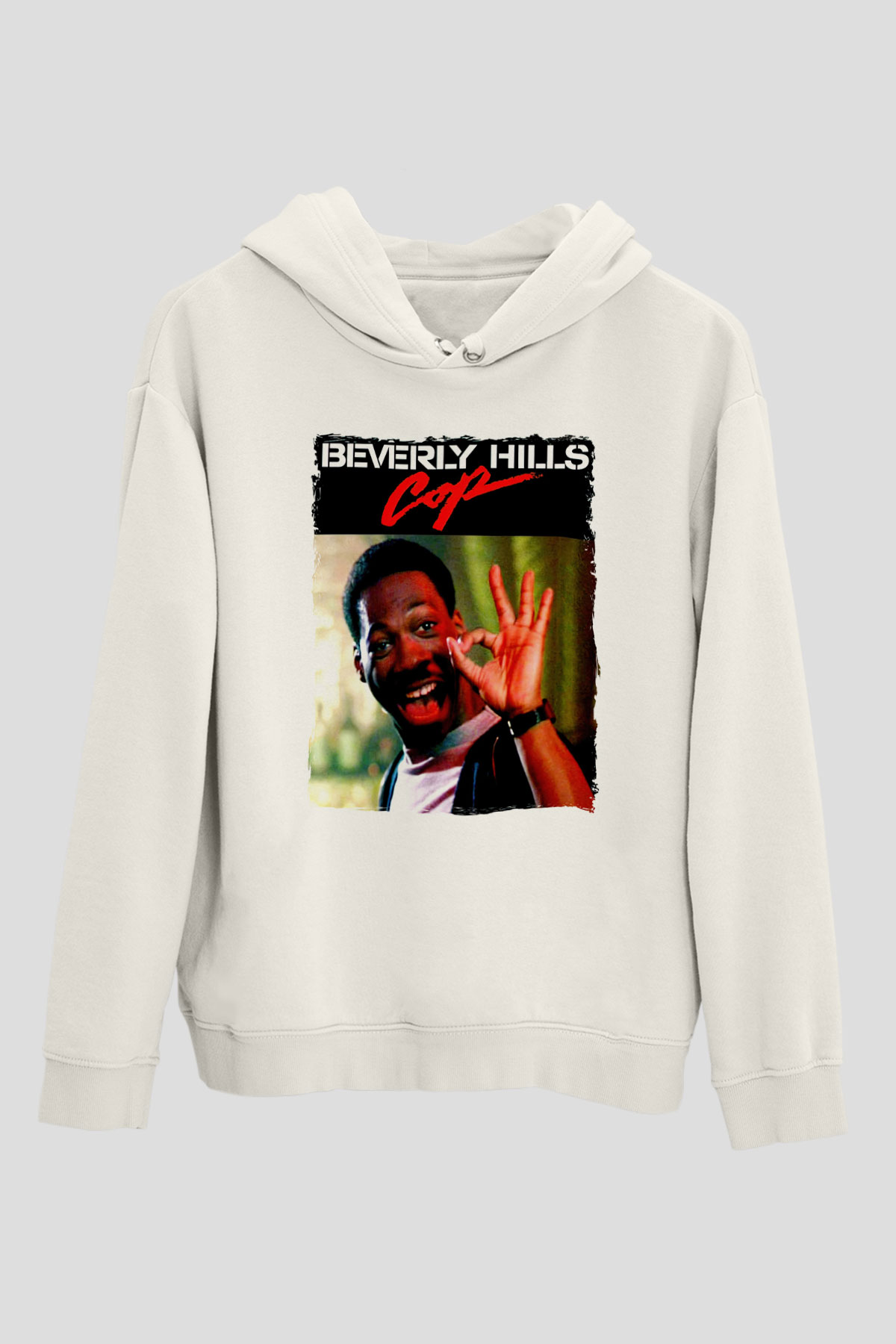 Beverly Hills Cop Beyaz Unisex Hoodie