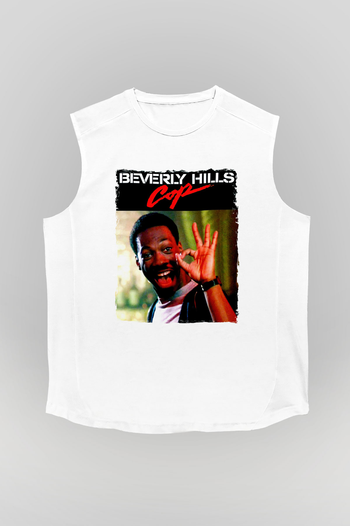 Beverly Hills Cop Beyaz Unisex  Kolsuz Tişört
