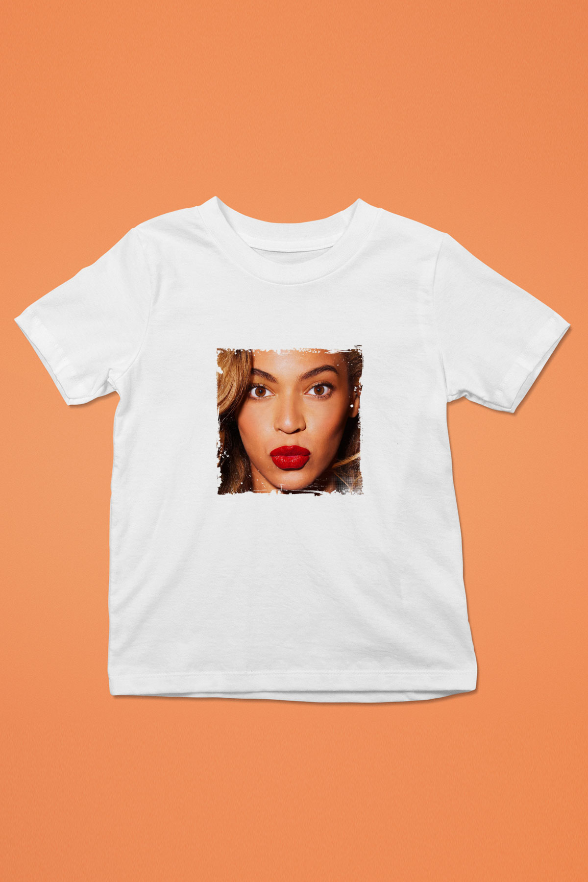 Beyonce Baskılı Unisex Beyaz Çocuk Tişört