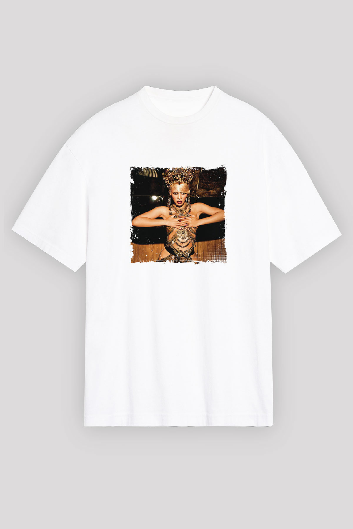 Beyonce Baskılı Unisex Beyaz Tişört