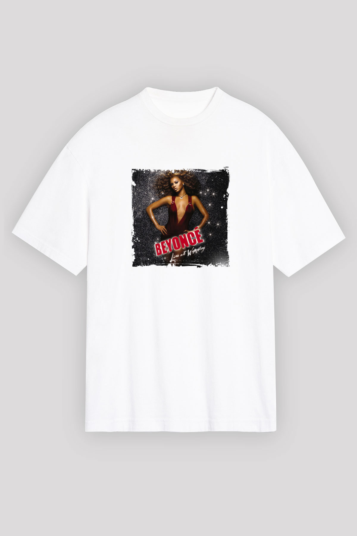 Beyonce Baskılı Unisex Beyaz Tişört