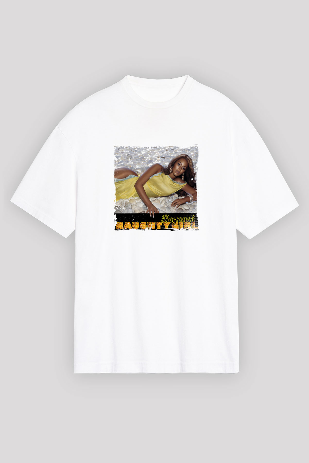 Beyonce Baskılı Unisex Beyaz Tişört