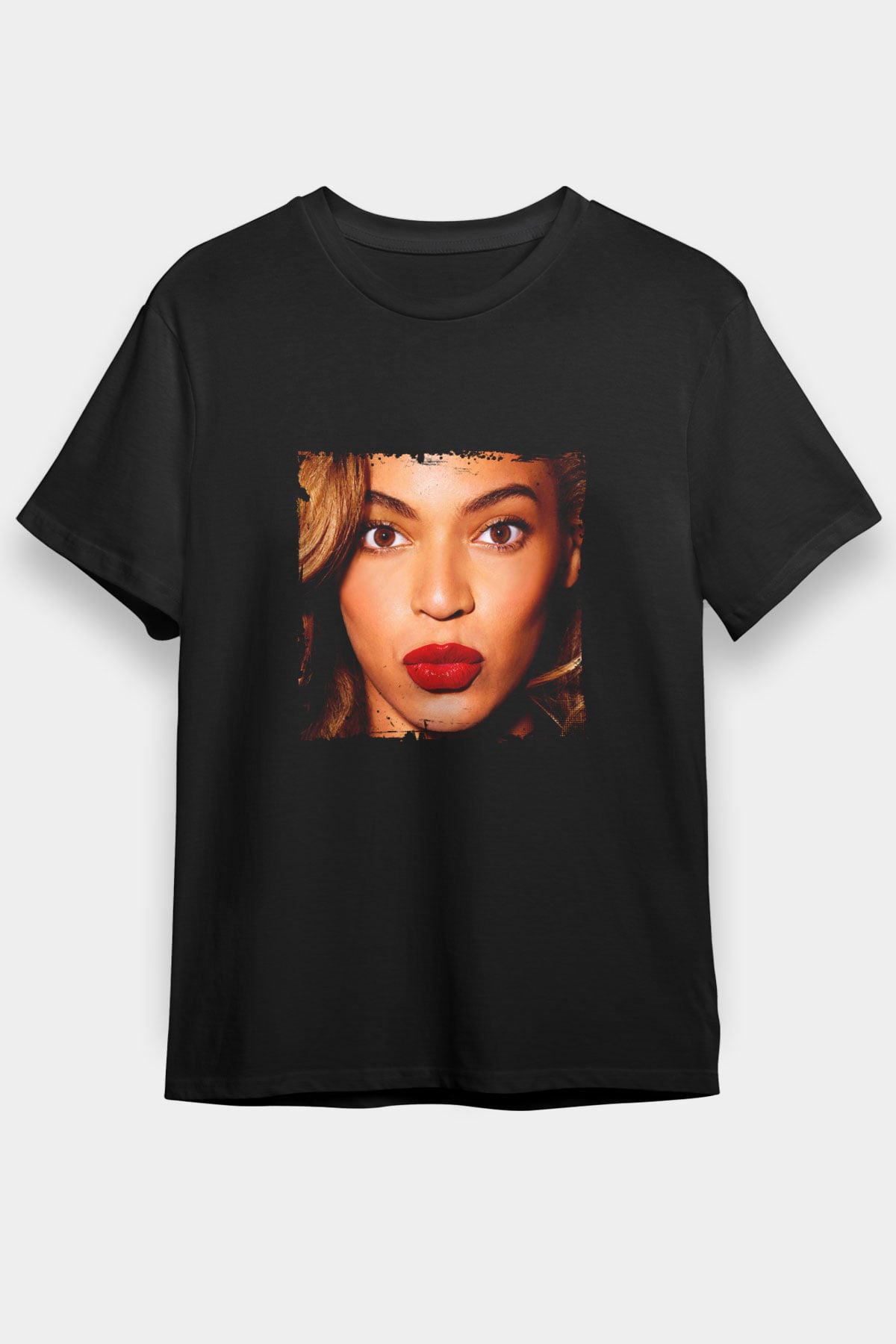 Beyonce Baskılı Unisex Siyah Tişört