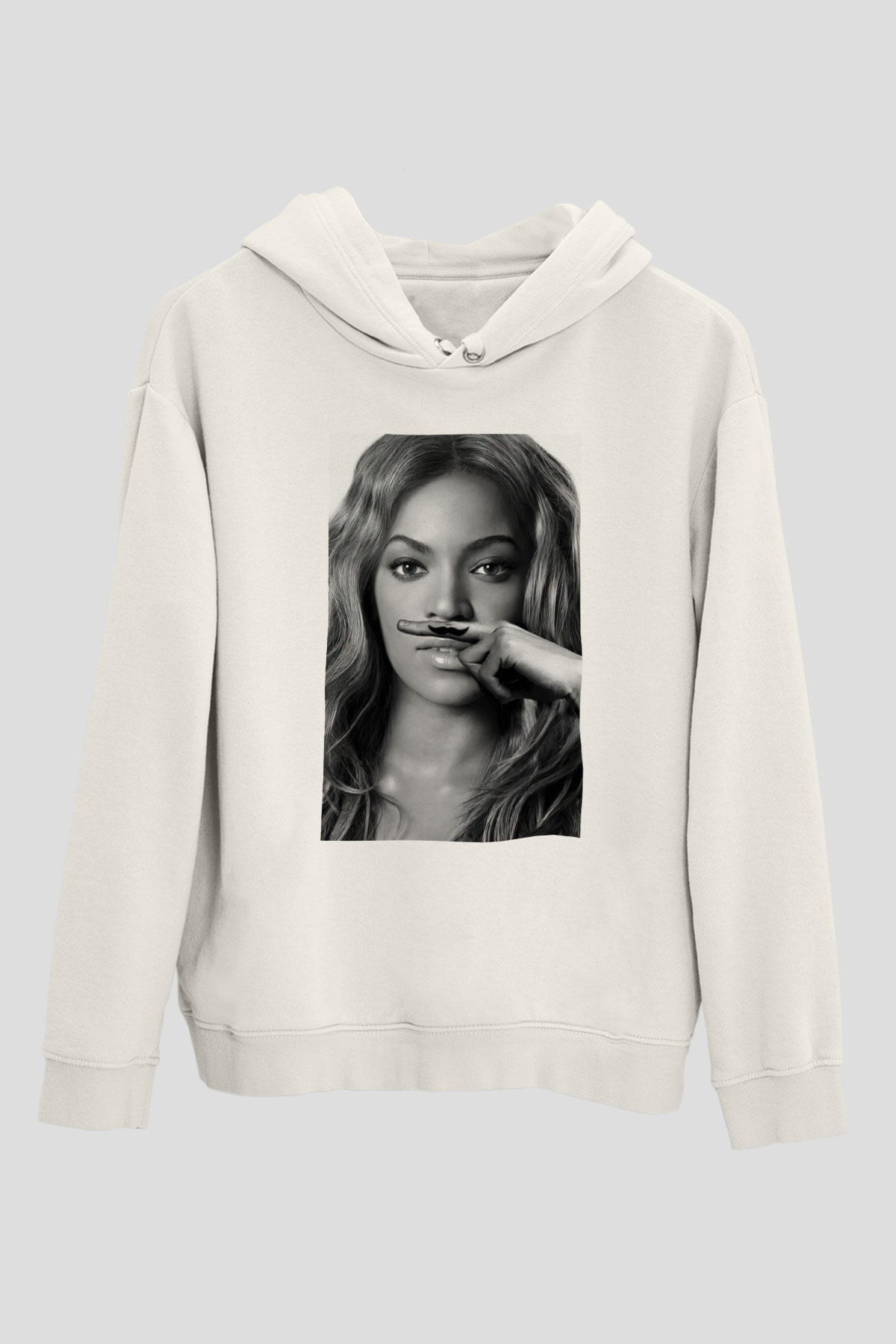 Beyonce Beyaz Unisex Kapşonlu Sweatshirt