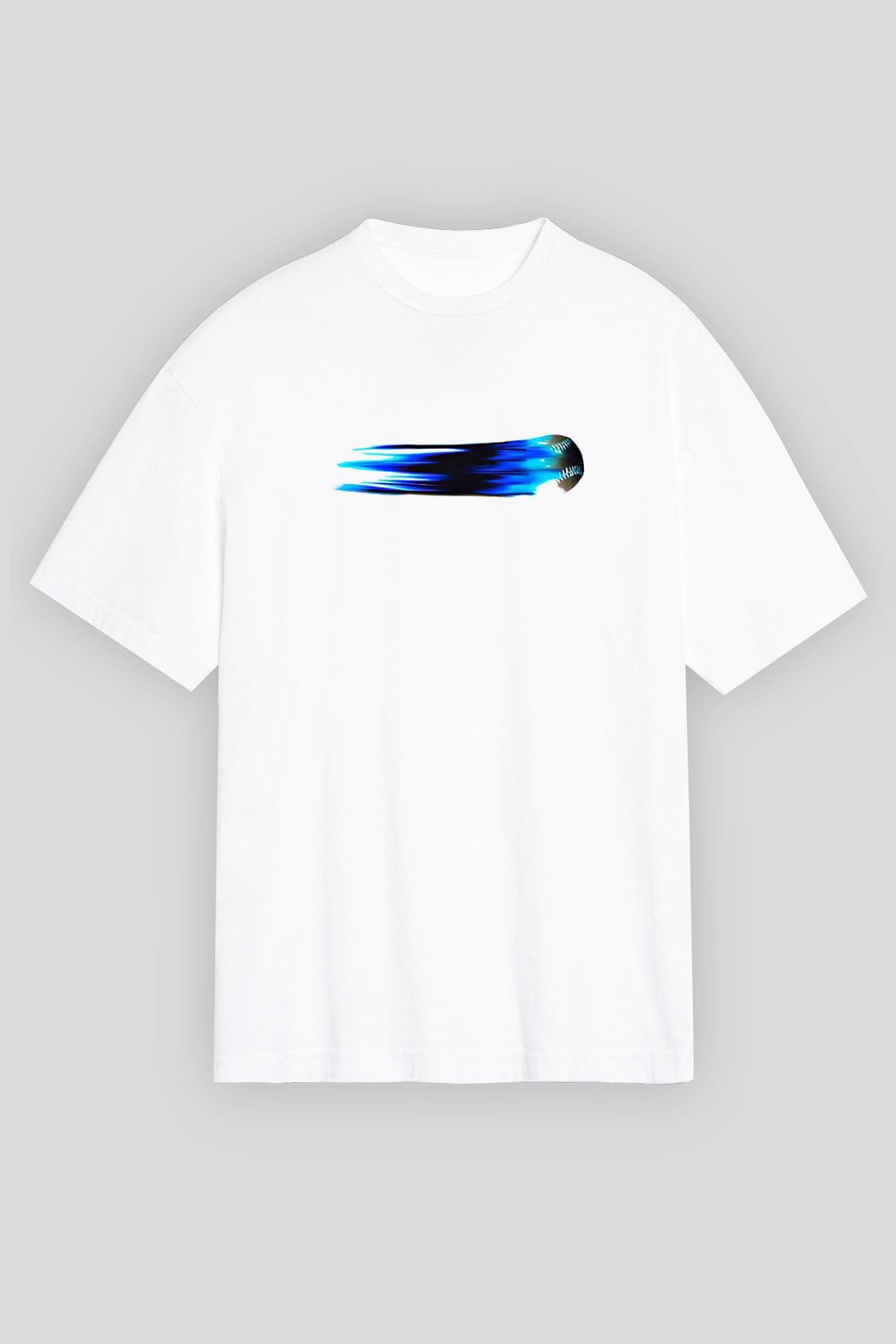 Beyzbol Baskılı Unisex Beyaz Oversize Tişört - Tshirt