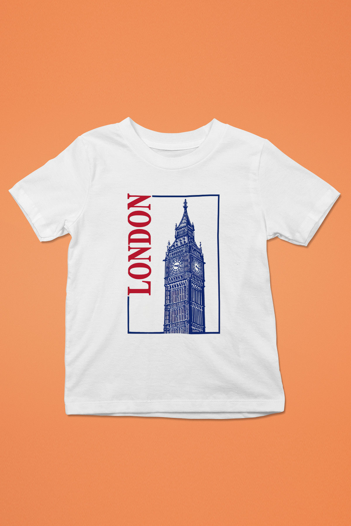 Big Ben Beyaz Unisex Çocuk Tişört
