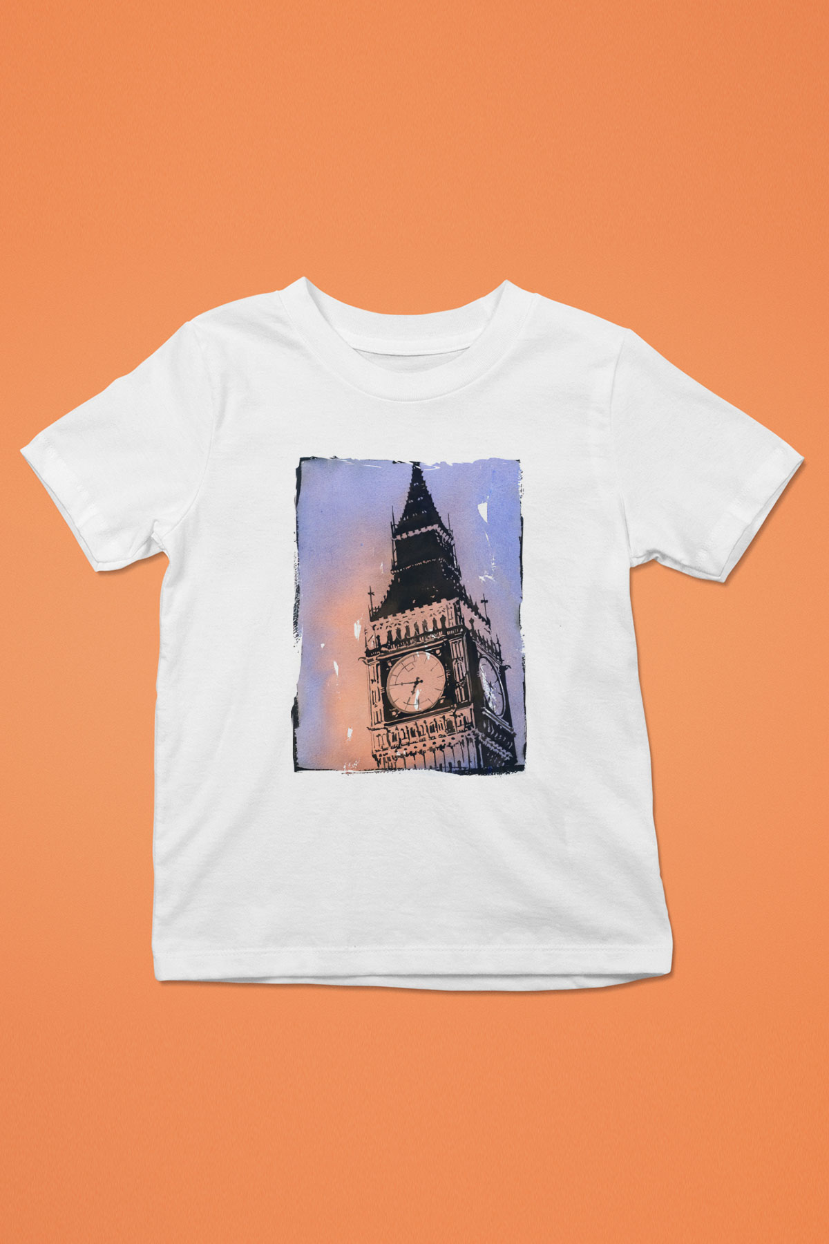 Big Ben Beyaz Unisex Çocuk Tişört
