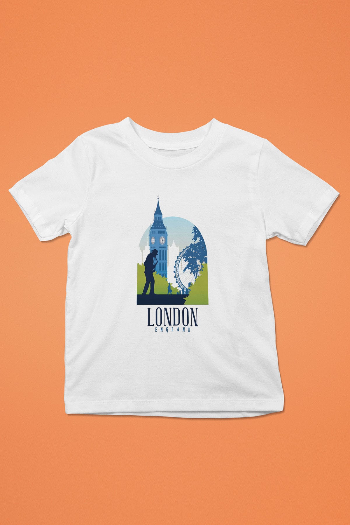 Big Ben Beyaz Unisex Çocuk Tişört