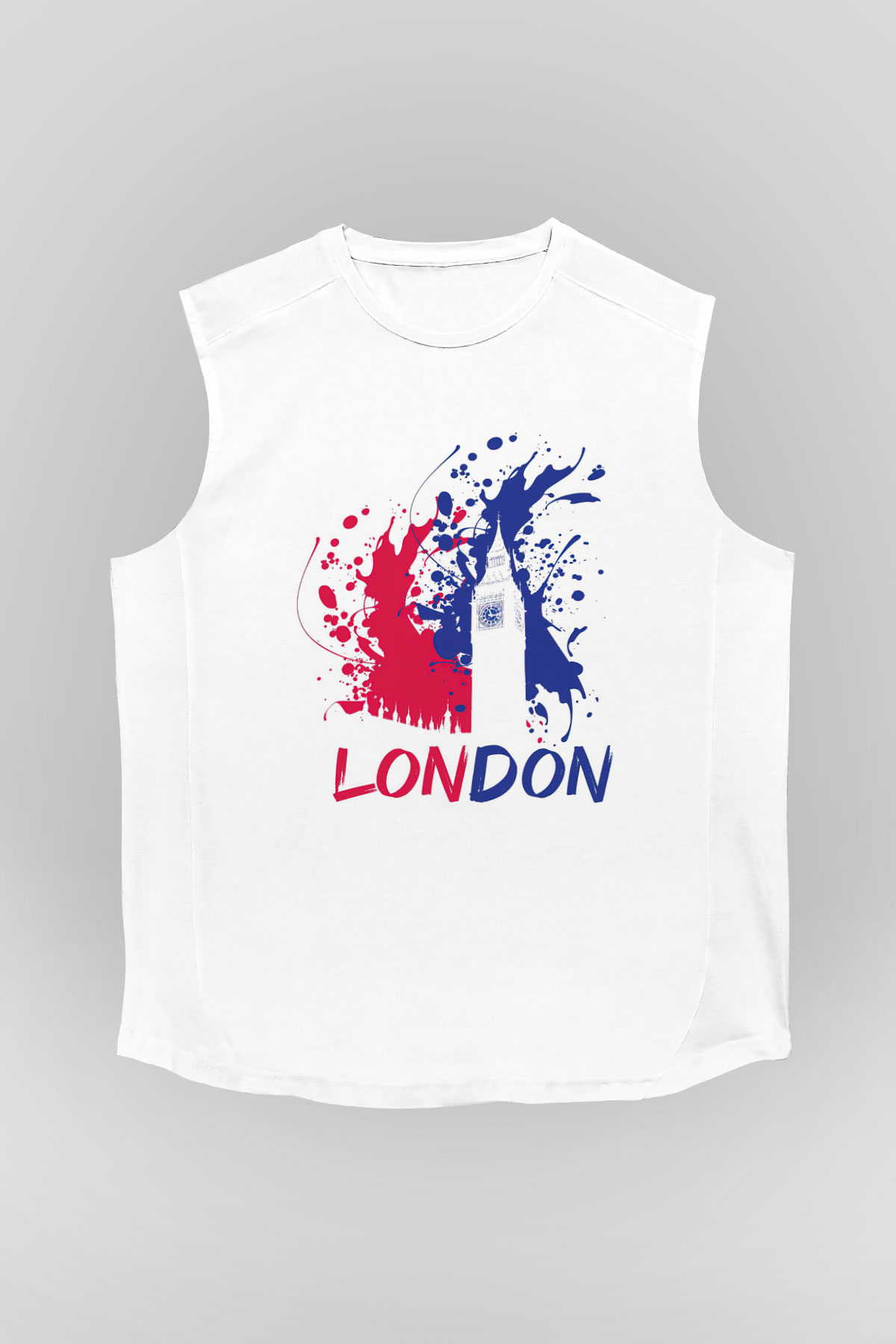 Big Ben Beyaz Unisex Kolsuz Tişört