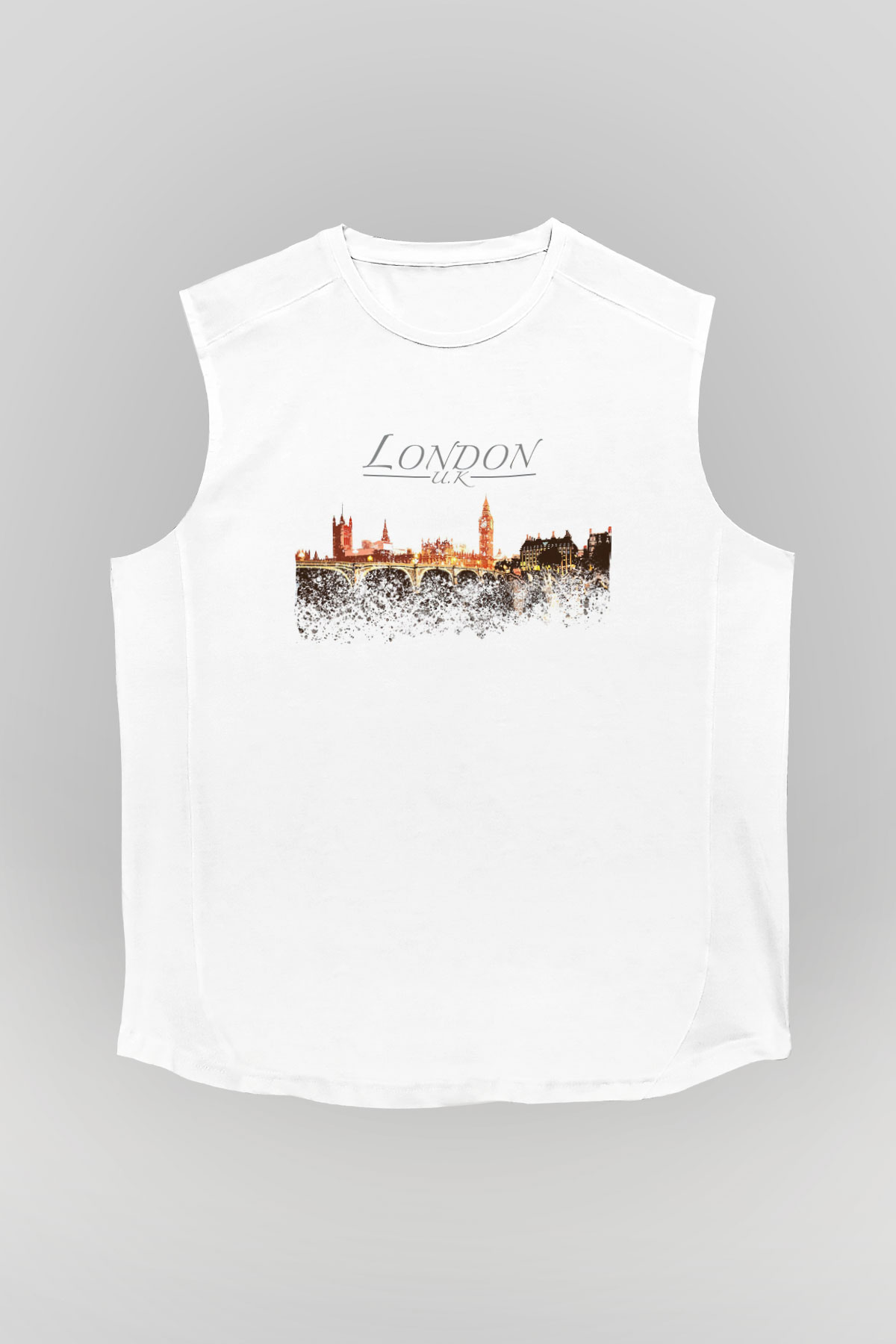 Big Ben Beyaz Unisex Kolsuz Tişört
