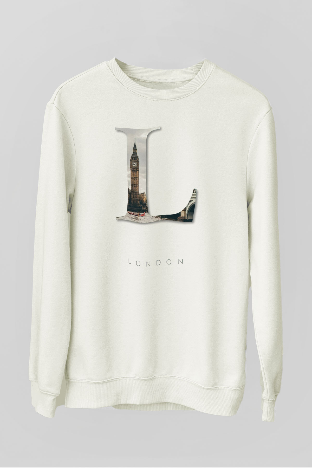 Big Ben Beyaz Unisex Sweatshirt