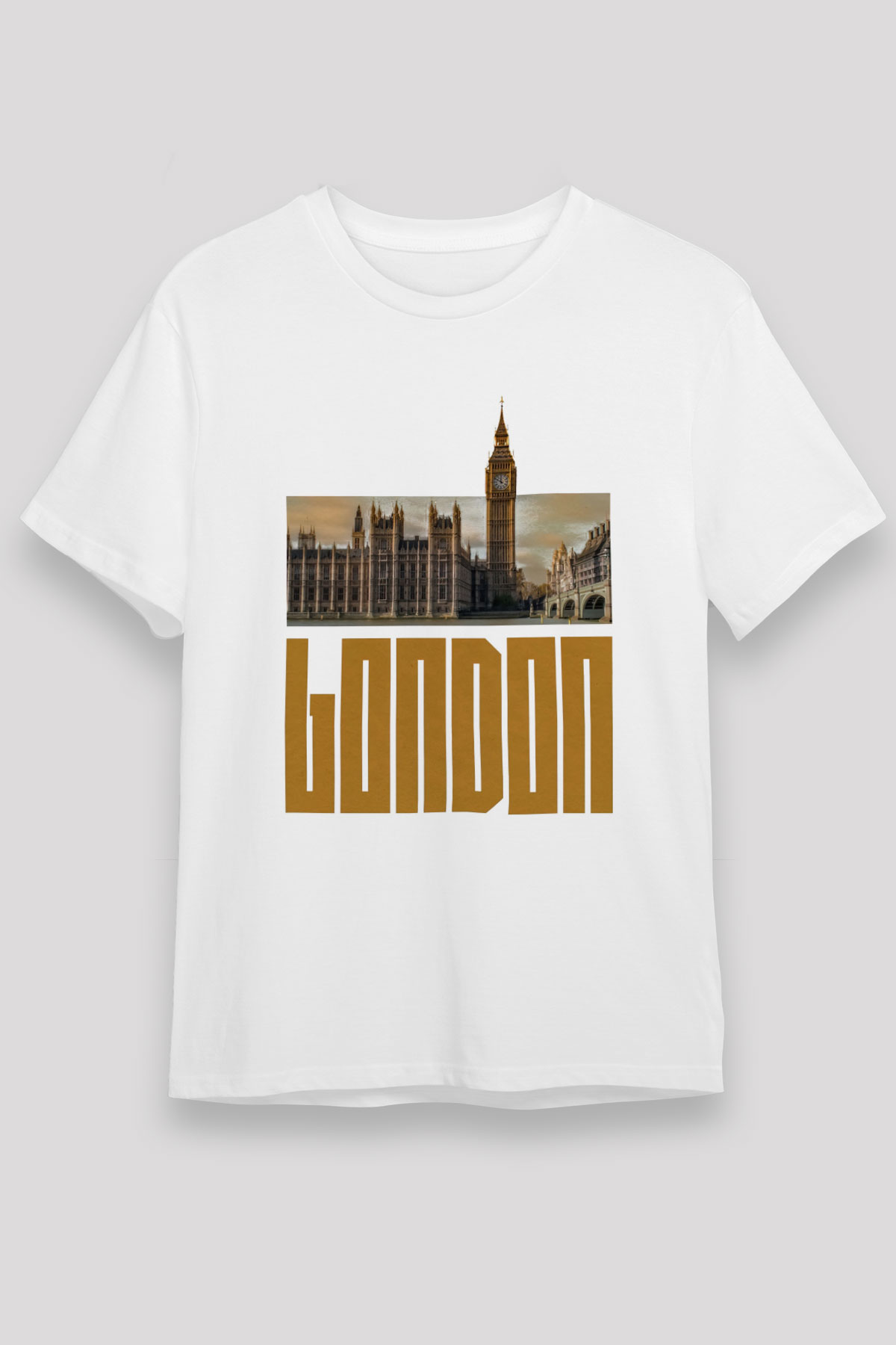 Big Ben Beyaz Unisex Tişört T-Shirt - TişörtFabrikası