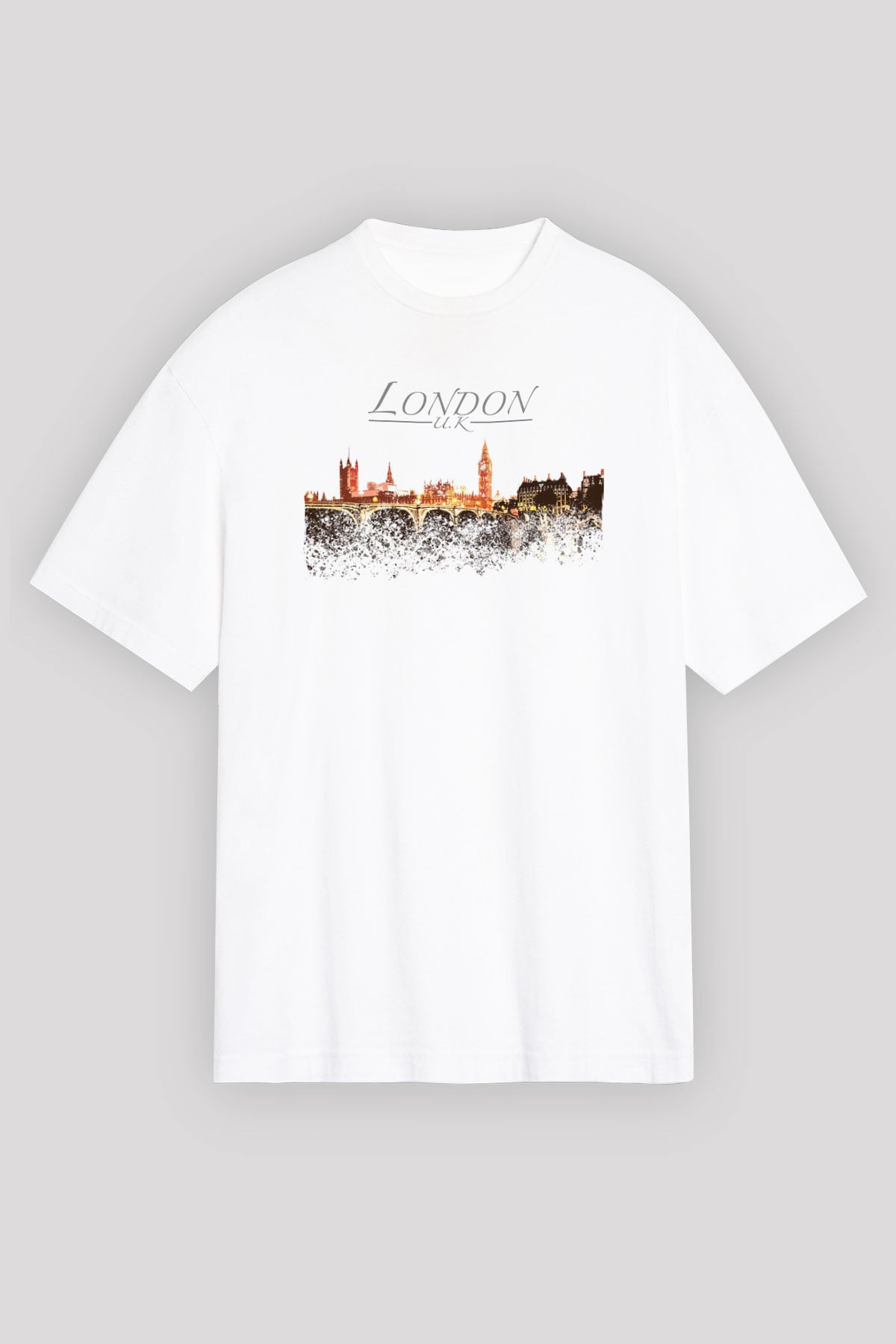 Big Ben Beyaz Unisex Tişört T-Shirt - TişörtFabrikası