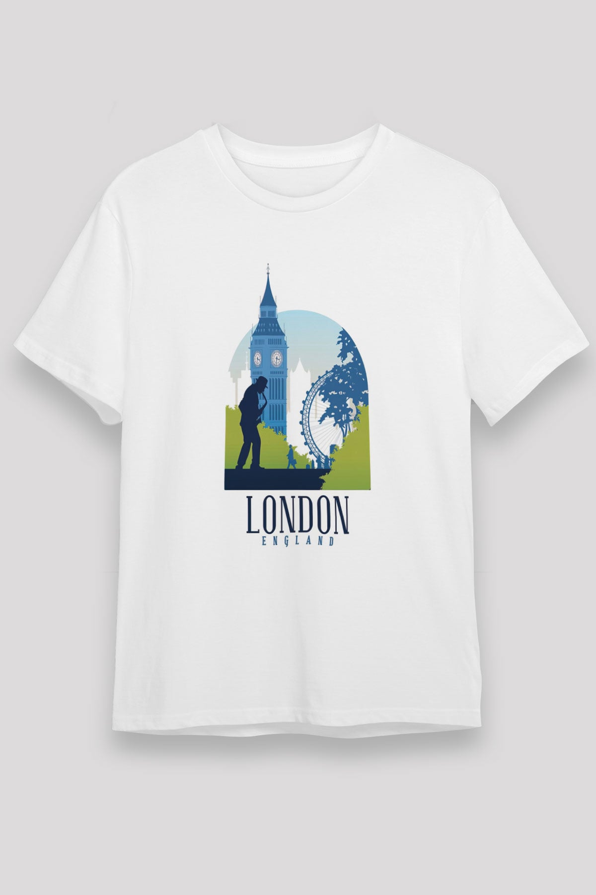 Big Ben Beyaz Unisex Tişört T-Shirt - TişörtFabrikası