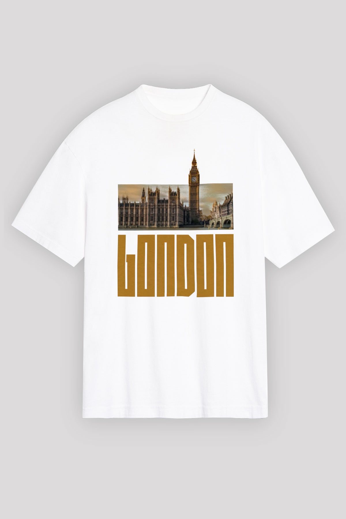 Big Ben Beyaz Unisex Tişört T-Shirt - TişörtFabrikası