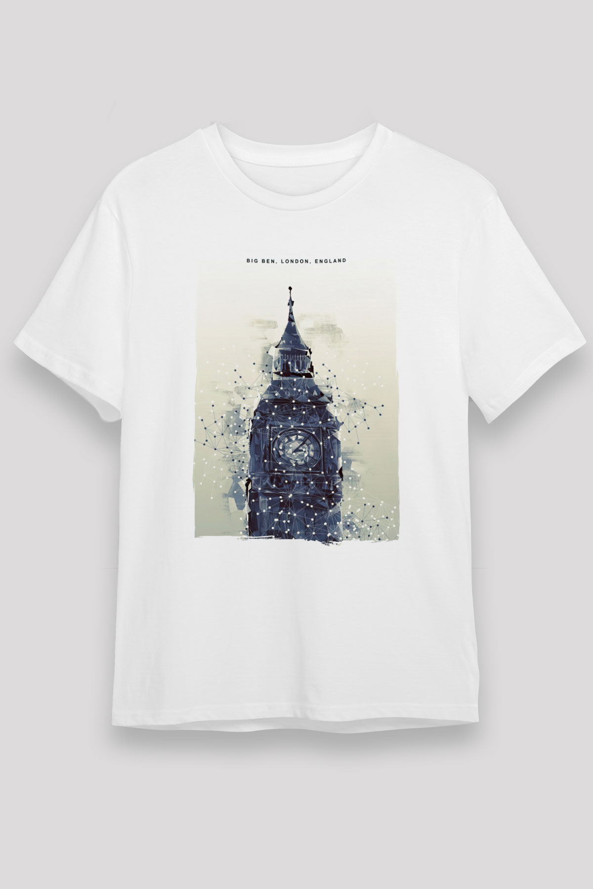 Big Ben Beyaz Unisex Tişört T-Shirt - TişörtFabrikası