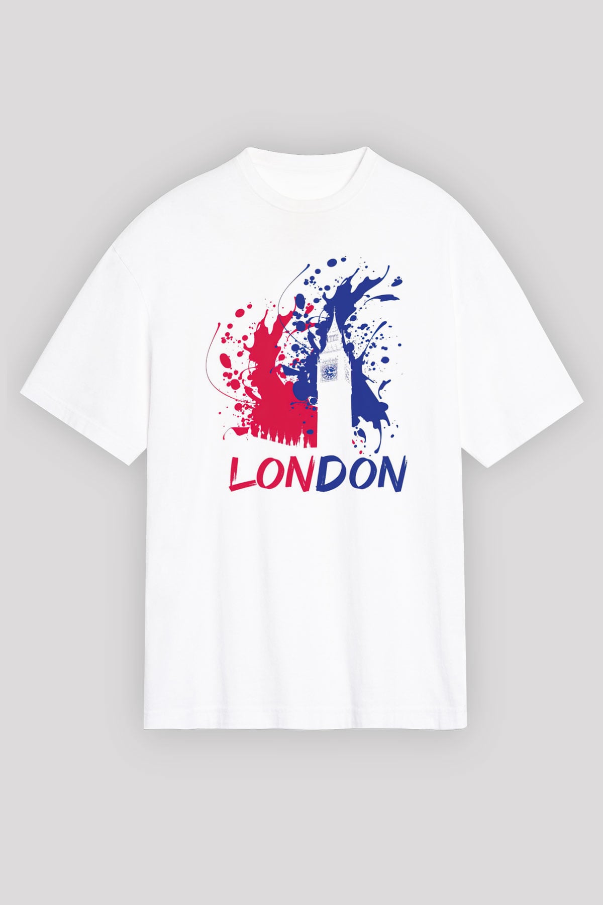 Big Ben Beyaz Unisex Tişört T-Shirt - TişörtFabrikası