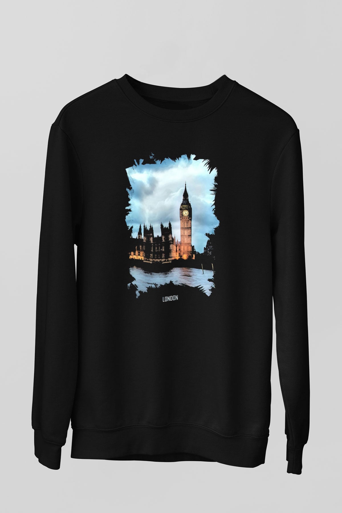 Big Ben Siyah Unisex Sweatshirt