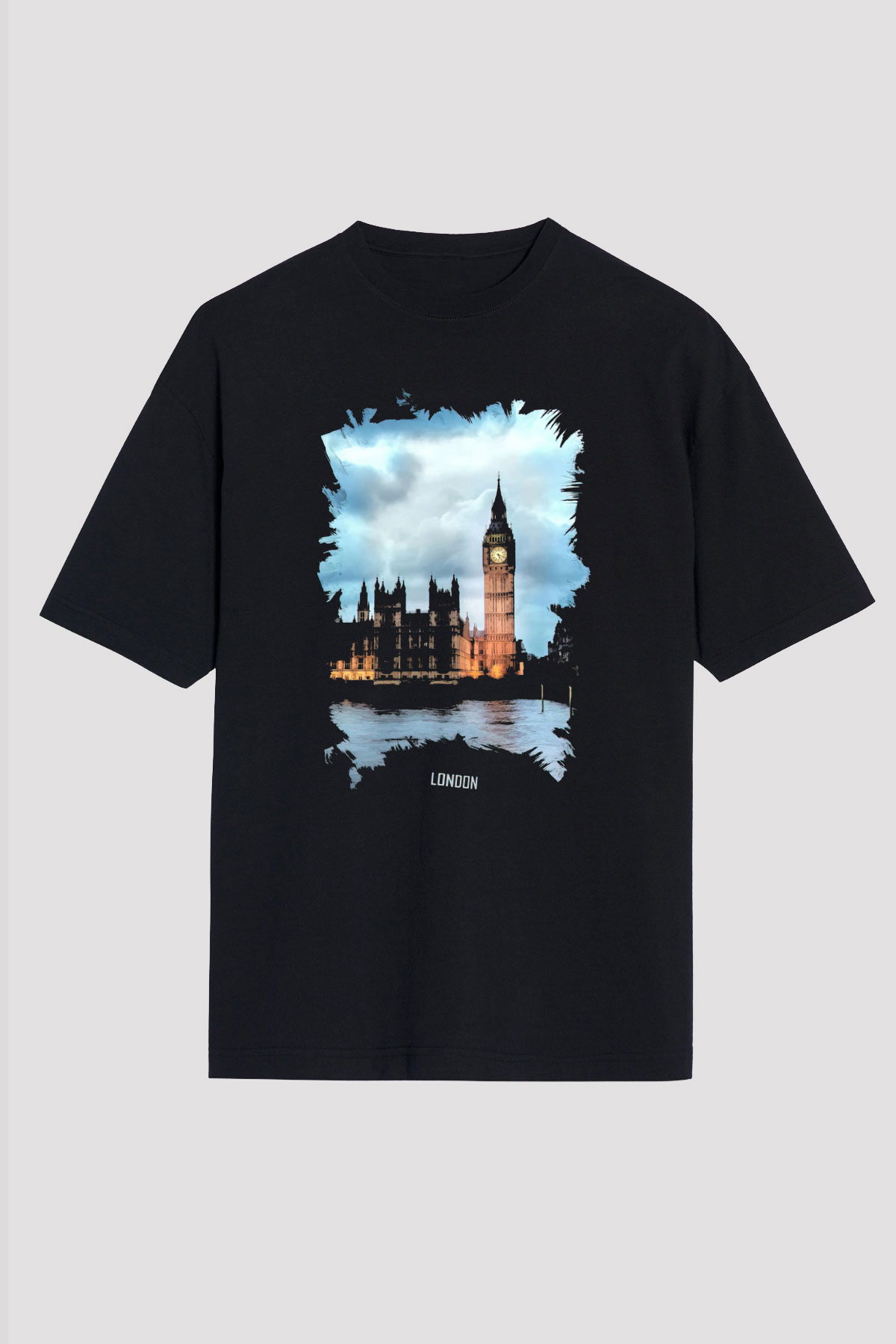 Big Ben Siyah Unisex Tişört T-Shirt - TişörtFabrikası