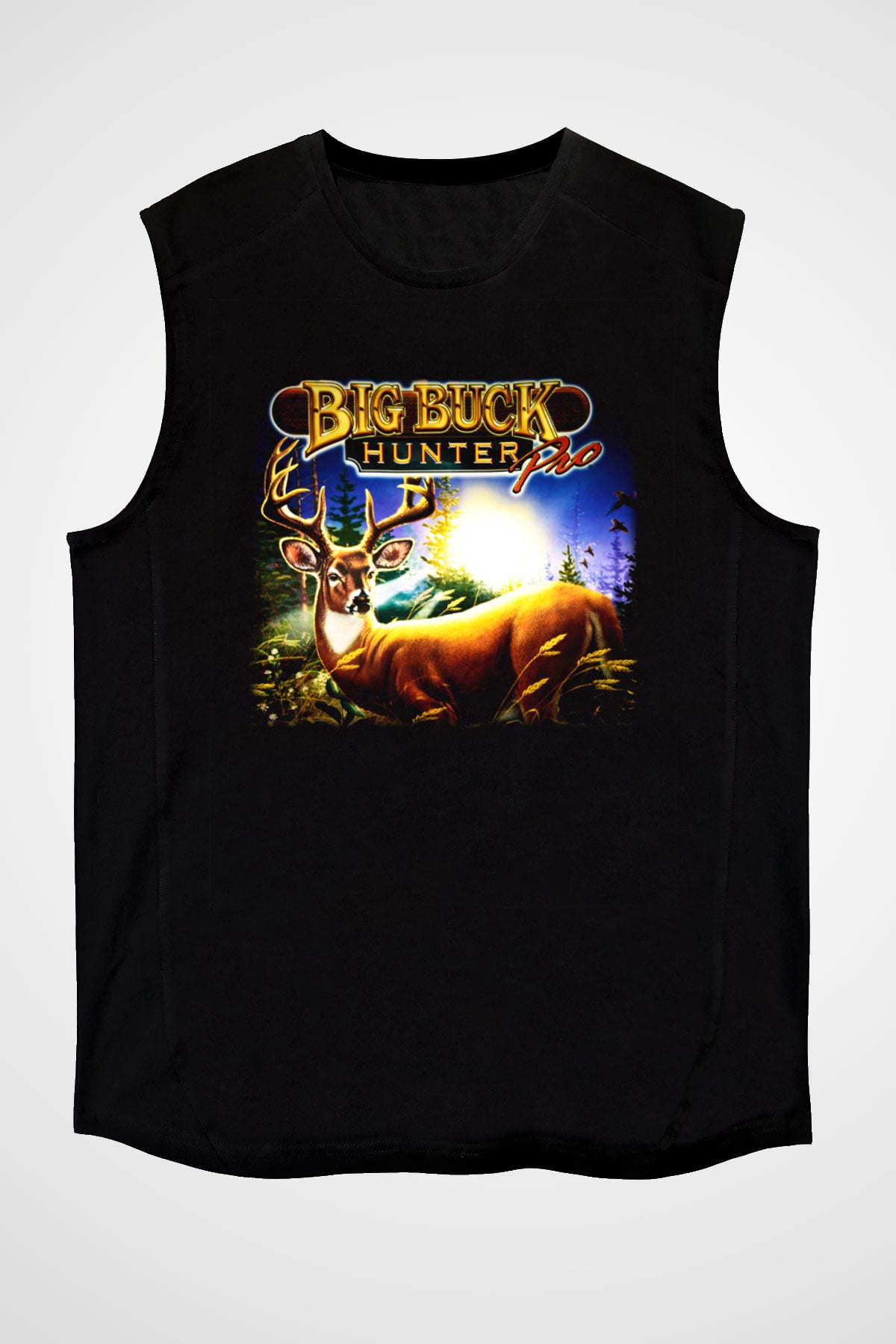 Big Buck Hunter Siyah Unisex Kolsuz Tişört