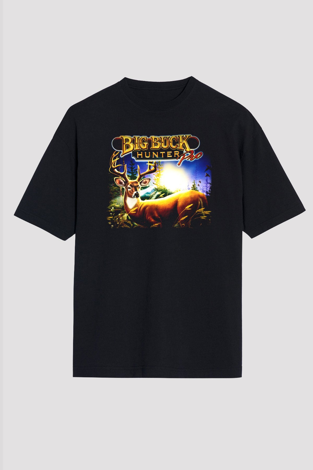 Big Buck Hunter Siyah Unisex Oversize Tişört T-Shirt