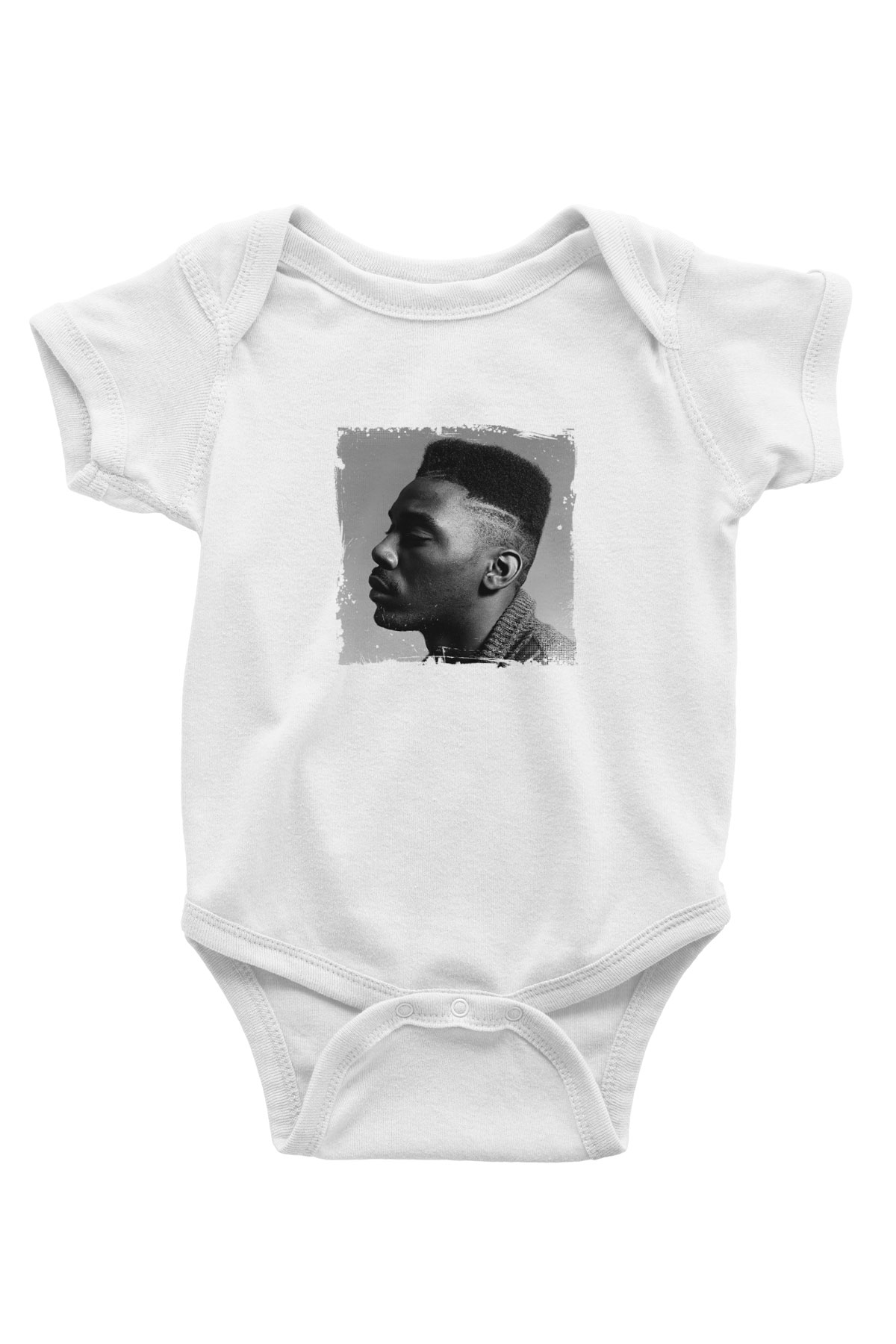 Big Daddy Kane Baskılı Unisex Beyaz Bebek Body - Zıbın