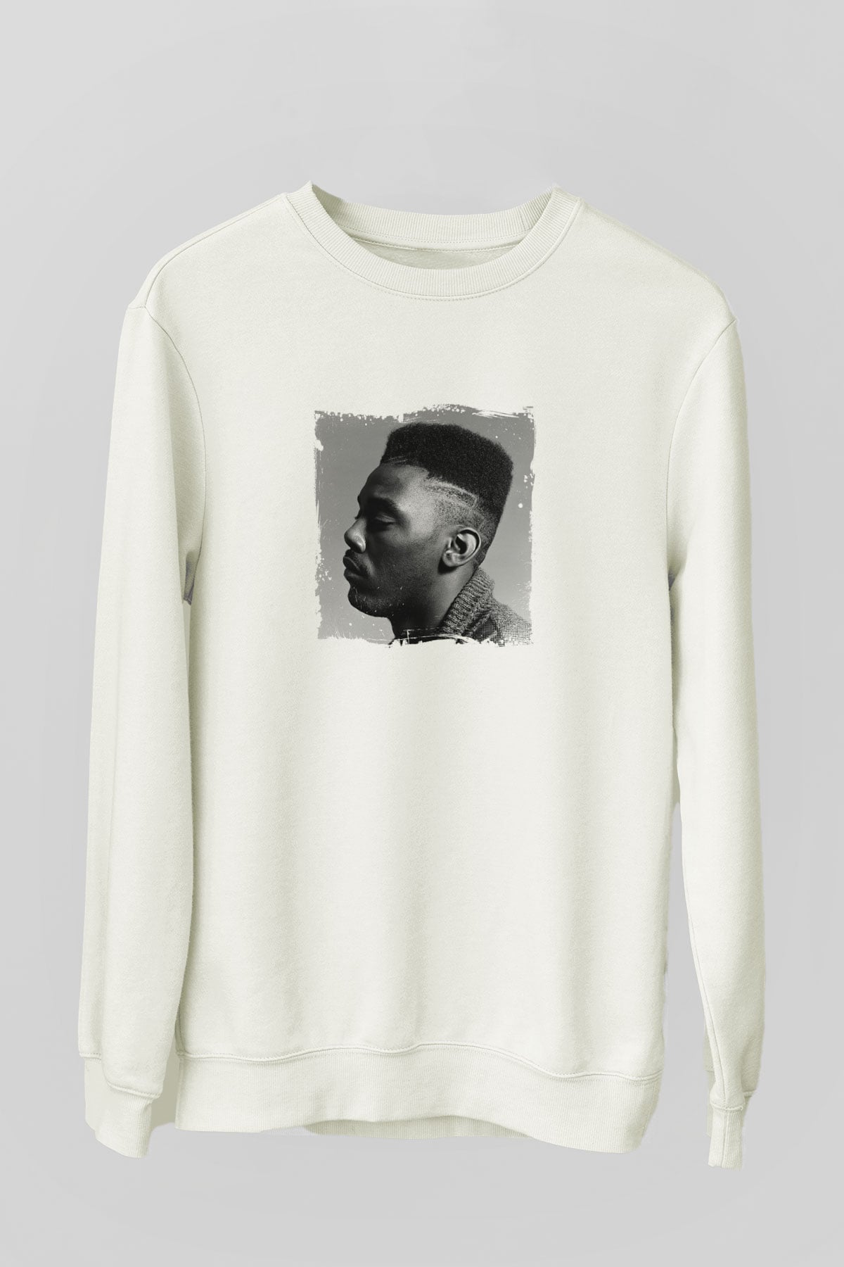 Big Daddy Kane Baskılı Unisex Beyaz Sweatshirt