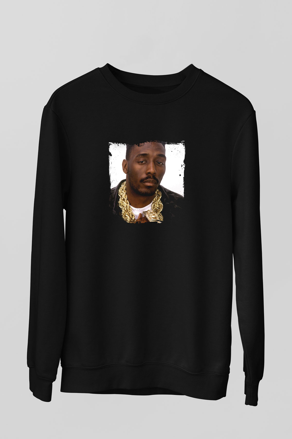 Big Daddy Kane Baskılı Unisex Siyah Sweatshirt