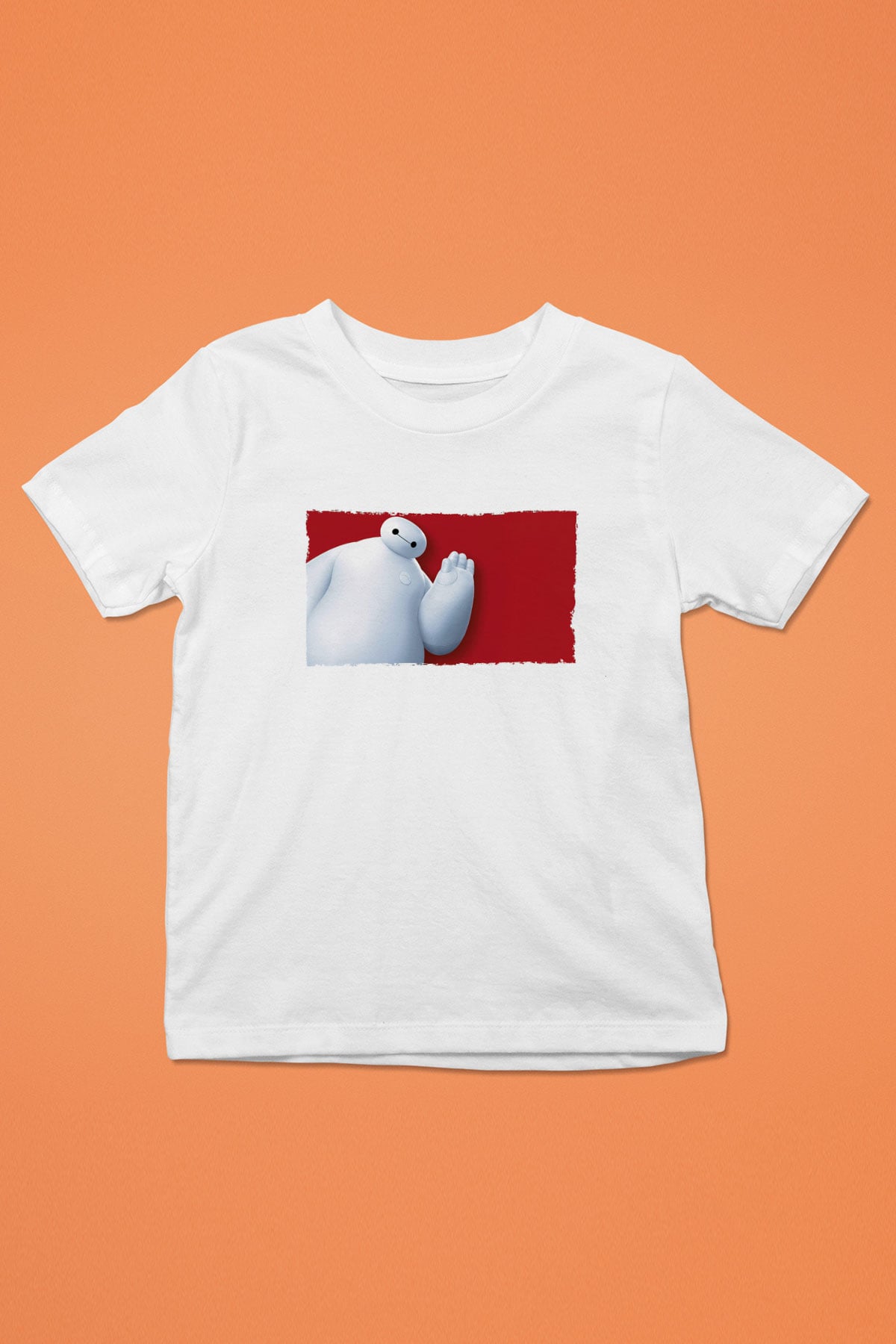 Big Hero Baskılı Beyaz Unisex Çocuk Tişört