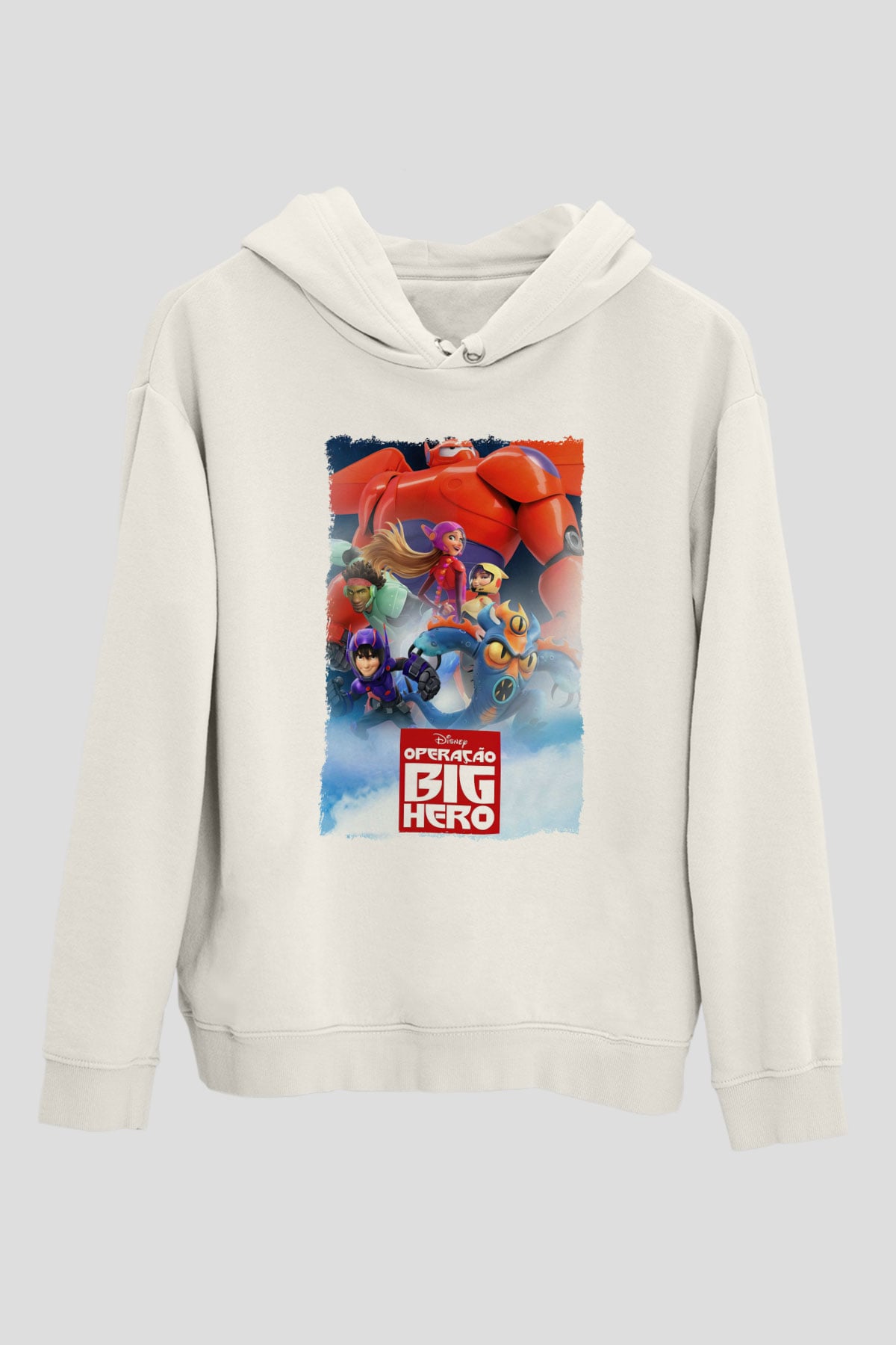 Big Hero Beyaz Unisex Hoodie