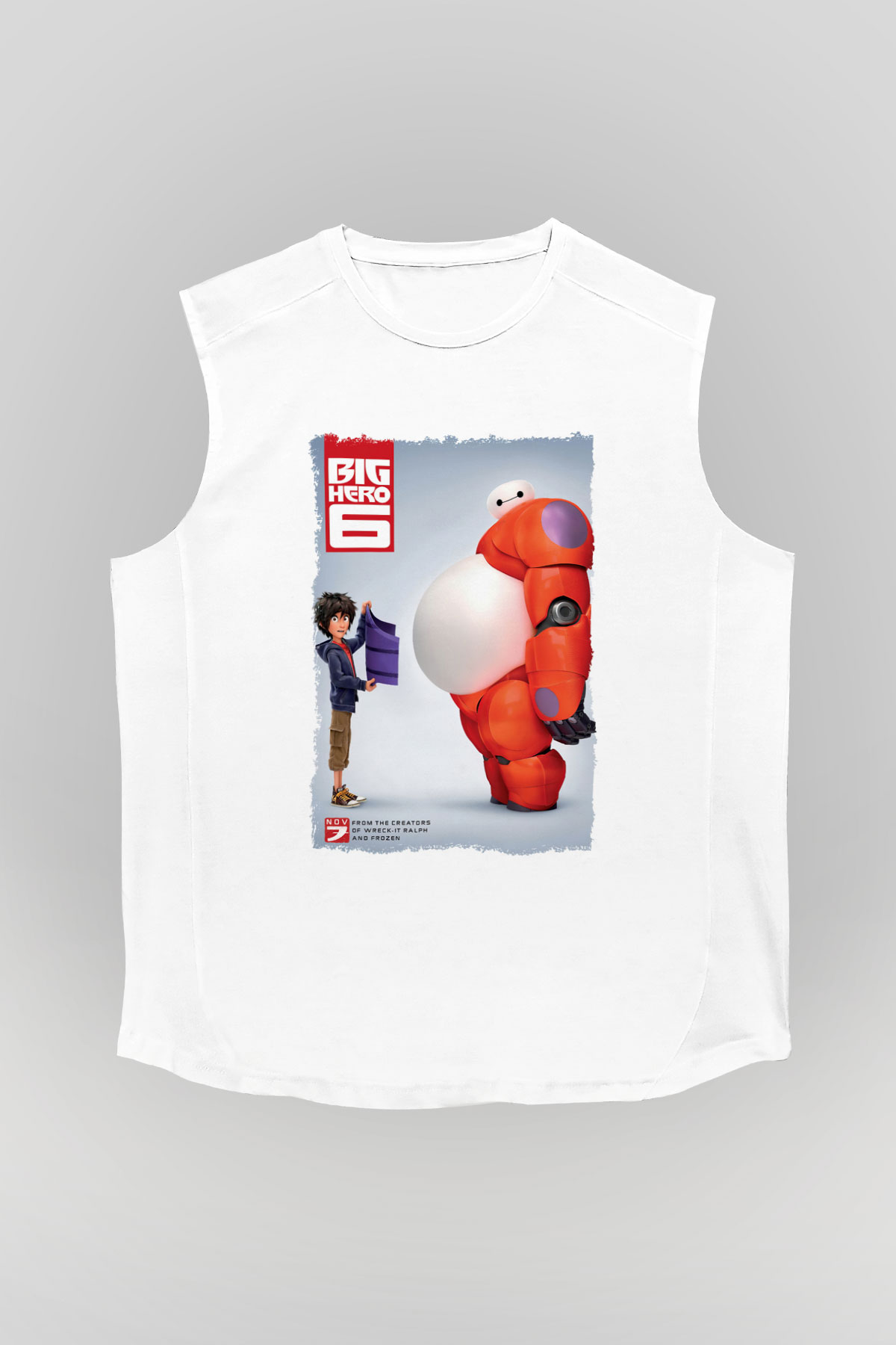 Big Hero Beyaz Unisex Kolsuz Tişört