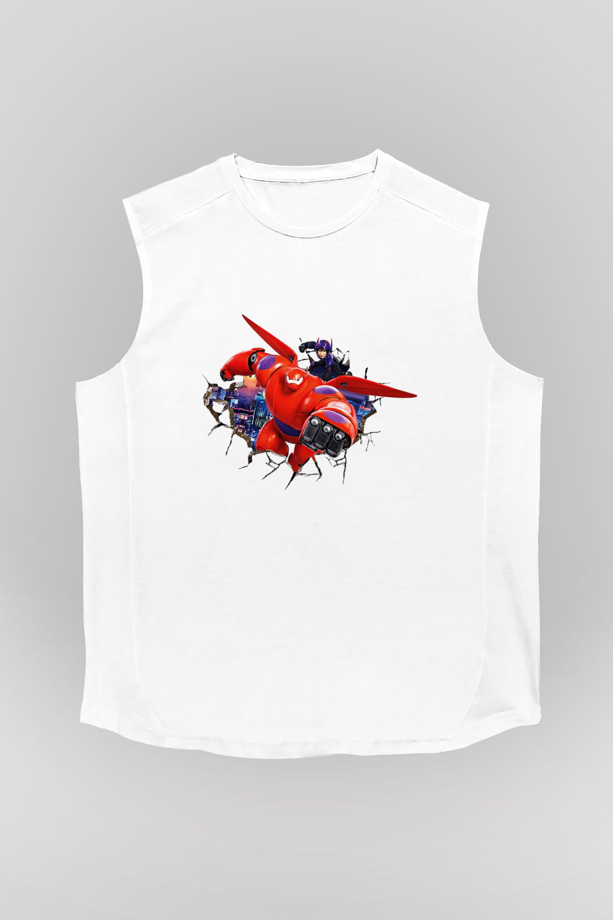 Big Hero Beyaz Unisex Kolsuz Tişört