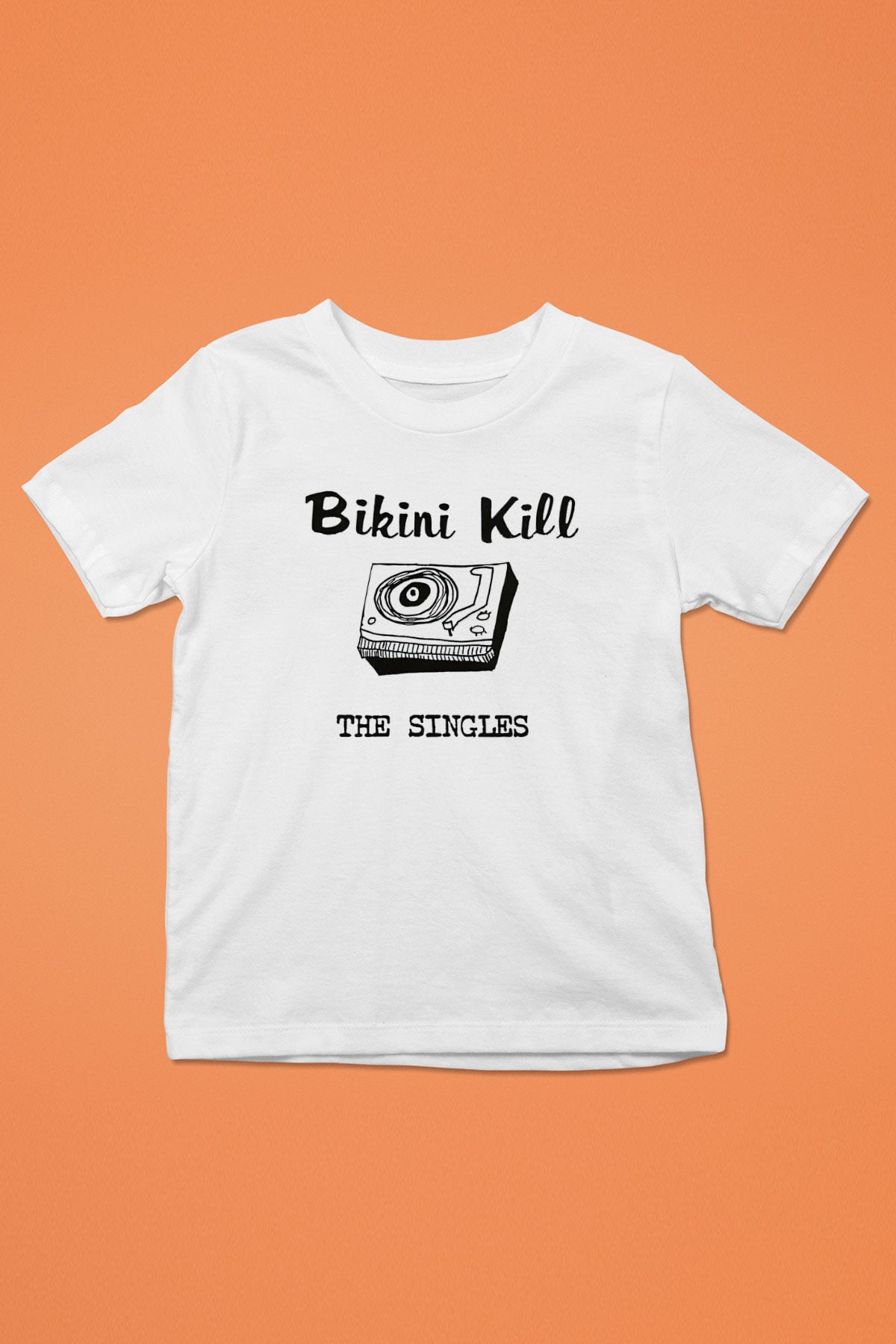 Bikini Kill Baskılı Beyaz Unisex Beyaz Çocuk Tişört - Tshirt