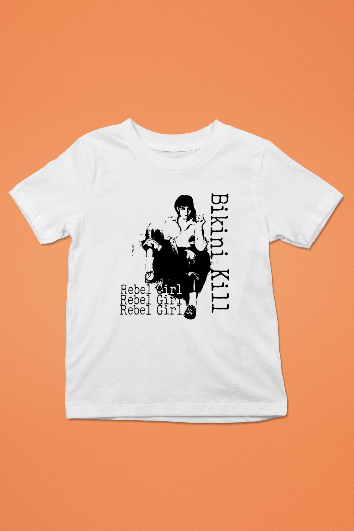 Bikini Kill Baskılı Beyaz Unisex Beyaz Çocuk Tişört - Tshirt